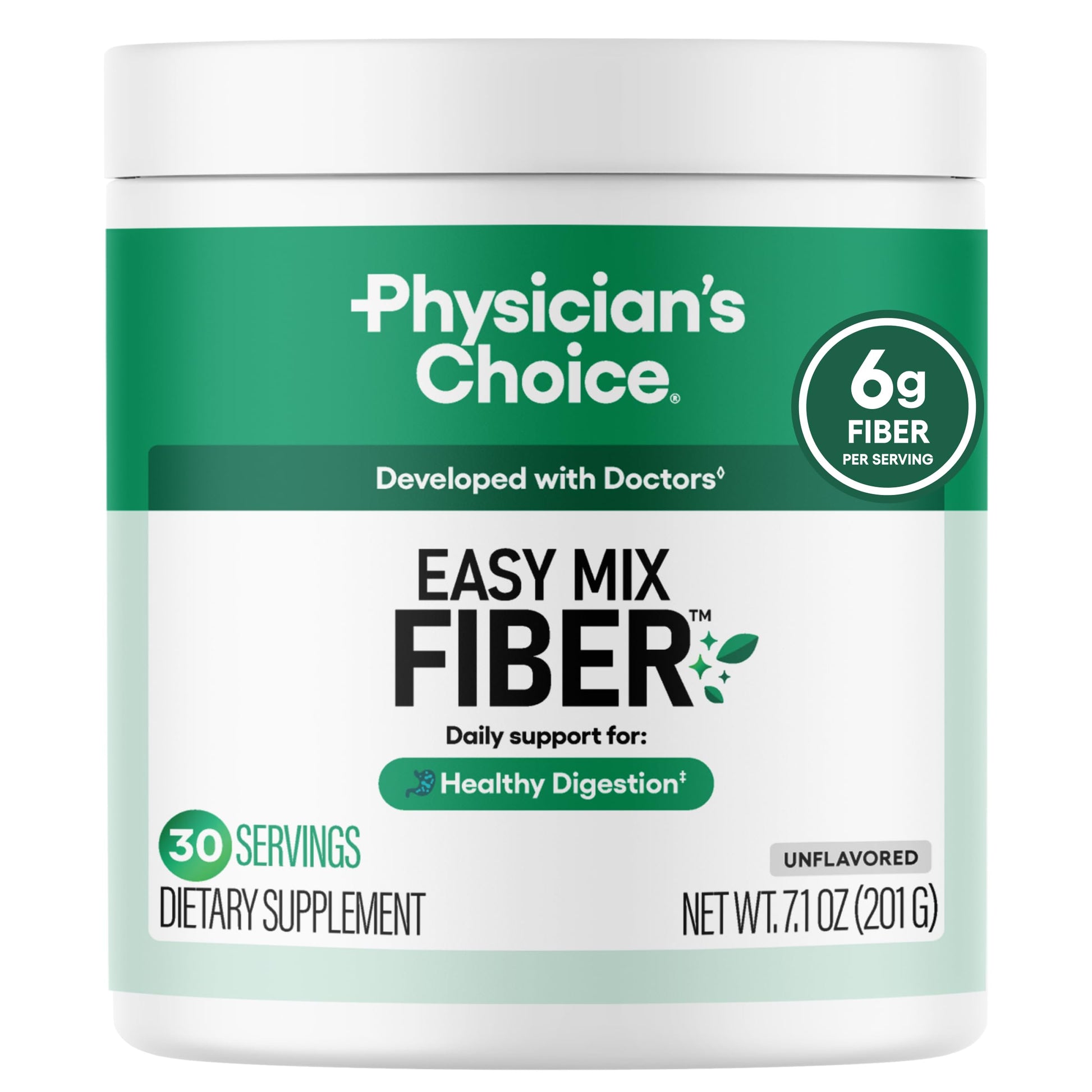 Physician's CHOICE Easy Mix Fiber for GLP-1 Support Powder 7.1 oz