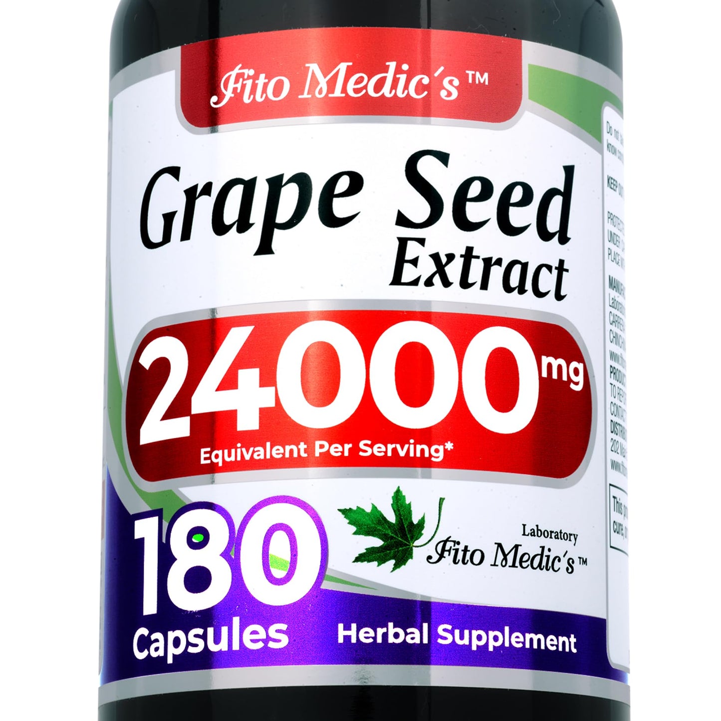 FITO MEDIC'S Grape Seed Capsules 180 Count