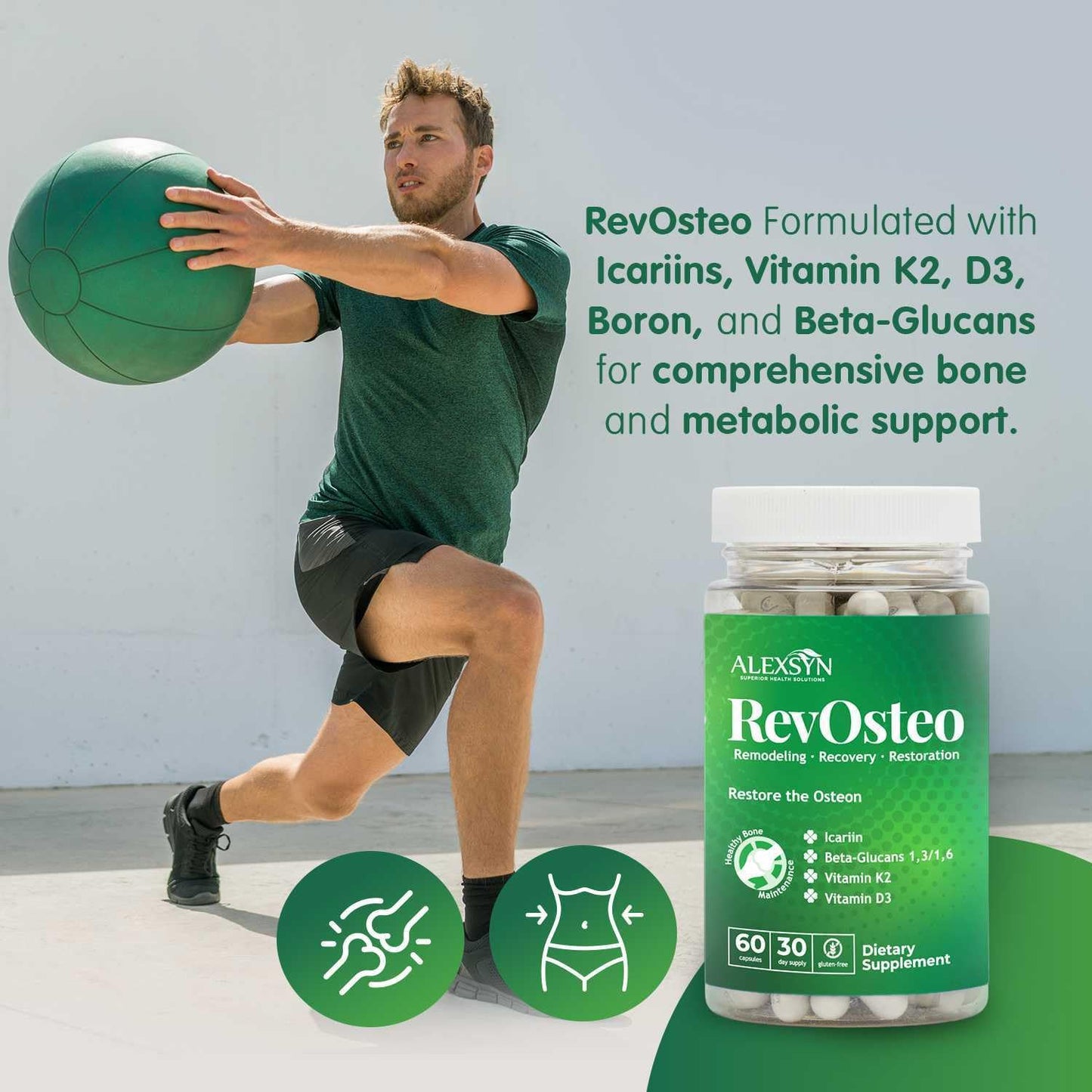 Alexsyn RevOsteo Bone & Metabolic Support Capsule, 60 Count