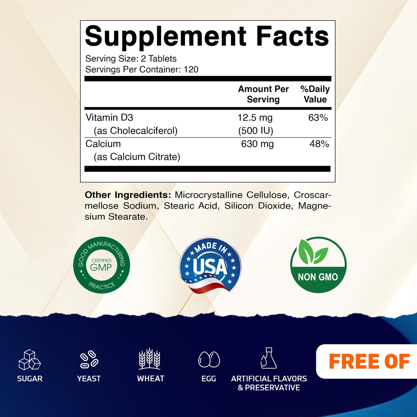 Vitamatic Calcium Citrate with Vitamin D3 Tablets, 240 Tablets