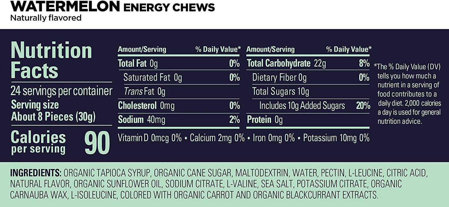 GU Energy Chews Gummy, 12 Bags