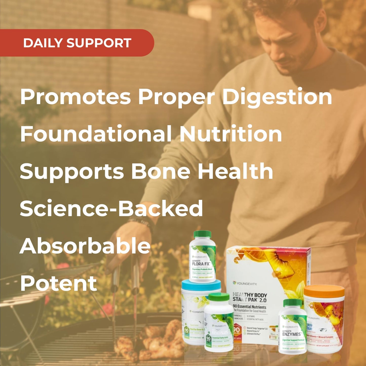 Youngevity Healthy Body Digestion Pack 2.0 Powder 357 g, 1 Unit