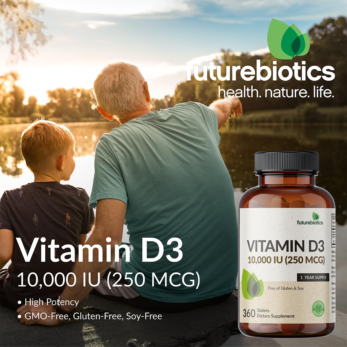 Futurebiotics Vitamin D3 10,000iu (250mcg) Tablet, 360 Count