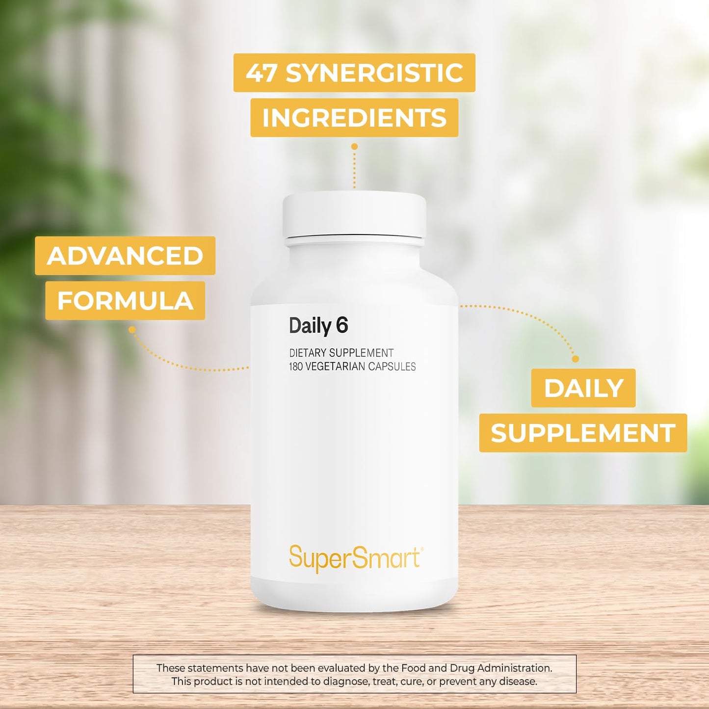 Supersmart Daily 6 Multivitamin Formula Capsules 180 Count