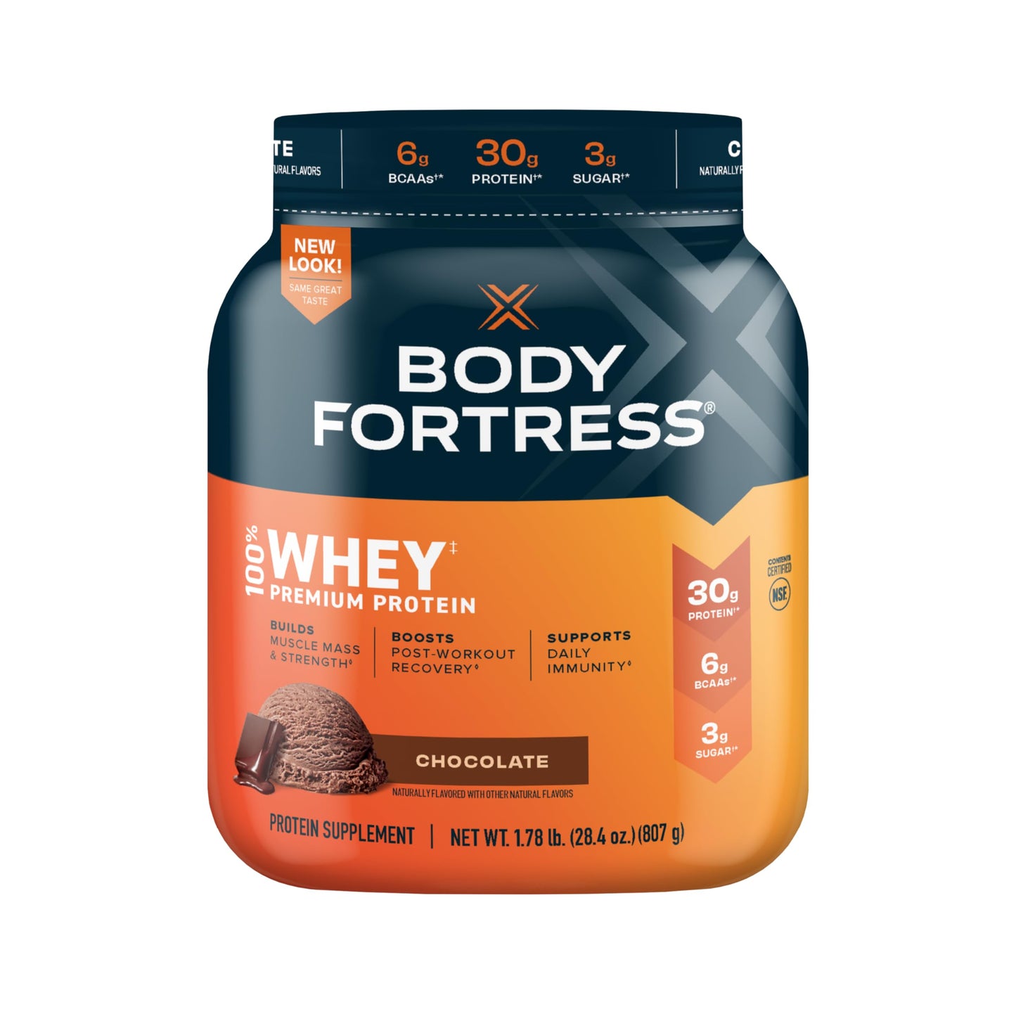 Body Fortress 100% Whey Premium Protein Powder Chocolate 39.1