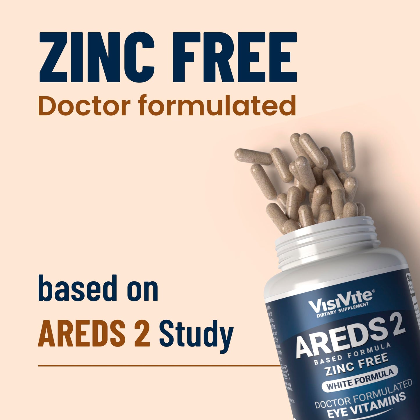 VisiVite Zinc Free AREDS 2 Eye Vitamins Capsules 60
