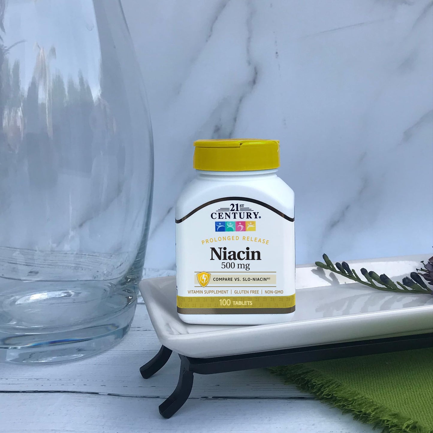 21st Century Niacin 500mg Prolonged Release Tablets, 100 Tablets