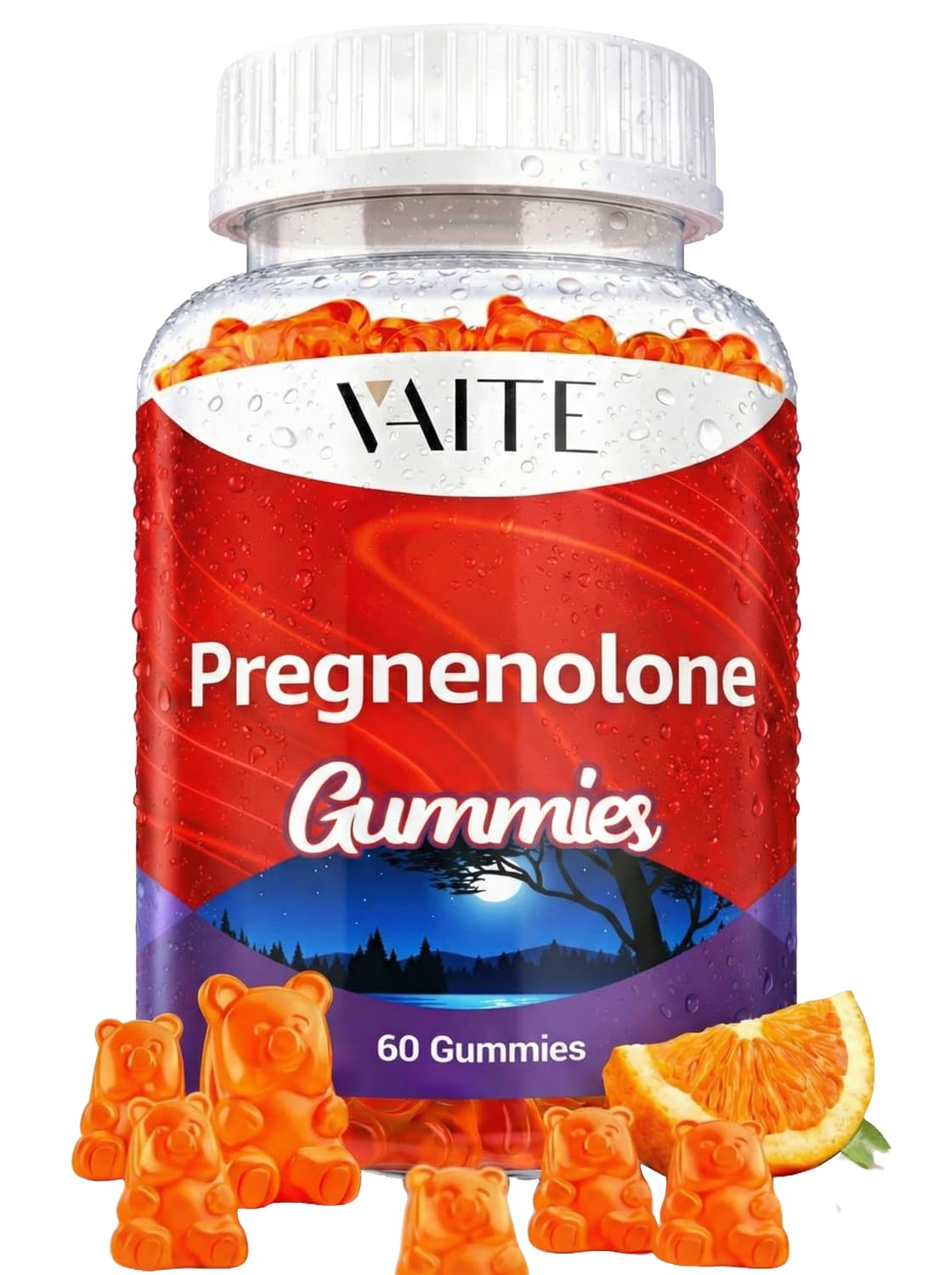 VAITE Pregnenolone Memory Supplement Gummy, 60 Gummies