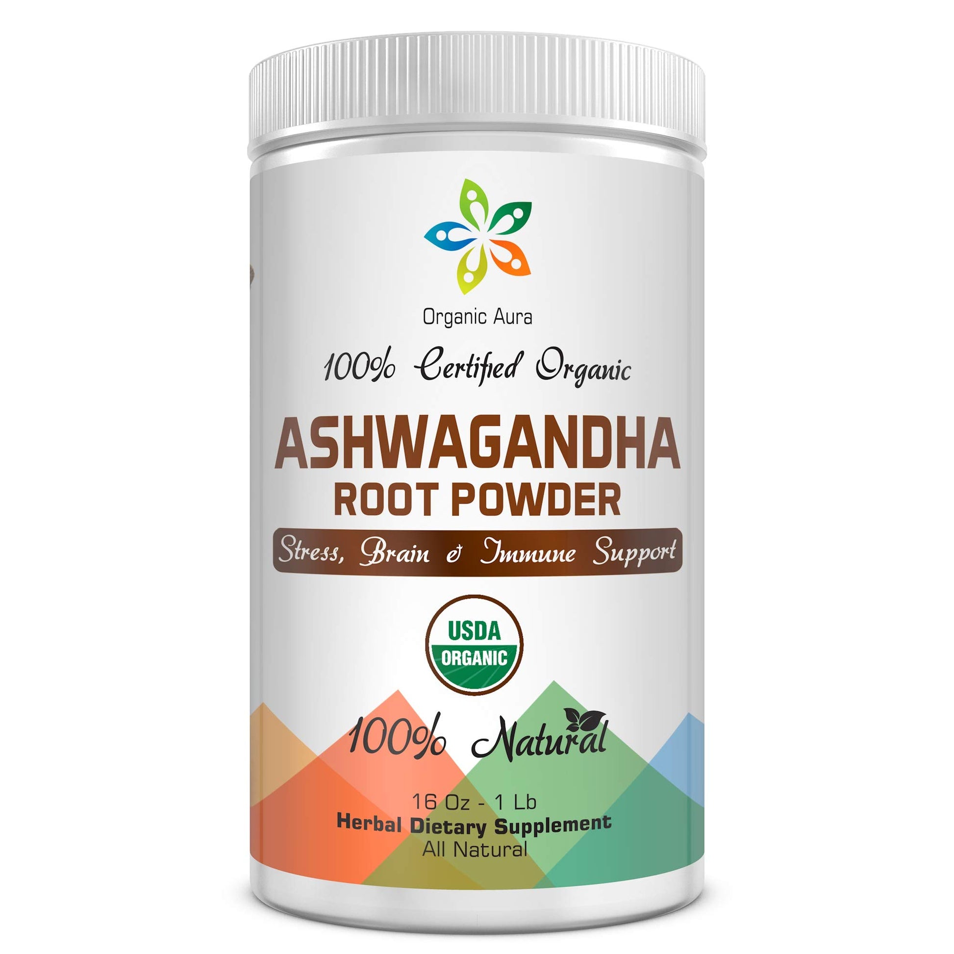 Organic Aura International Ashwagandha Root Powder 16 oz