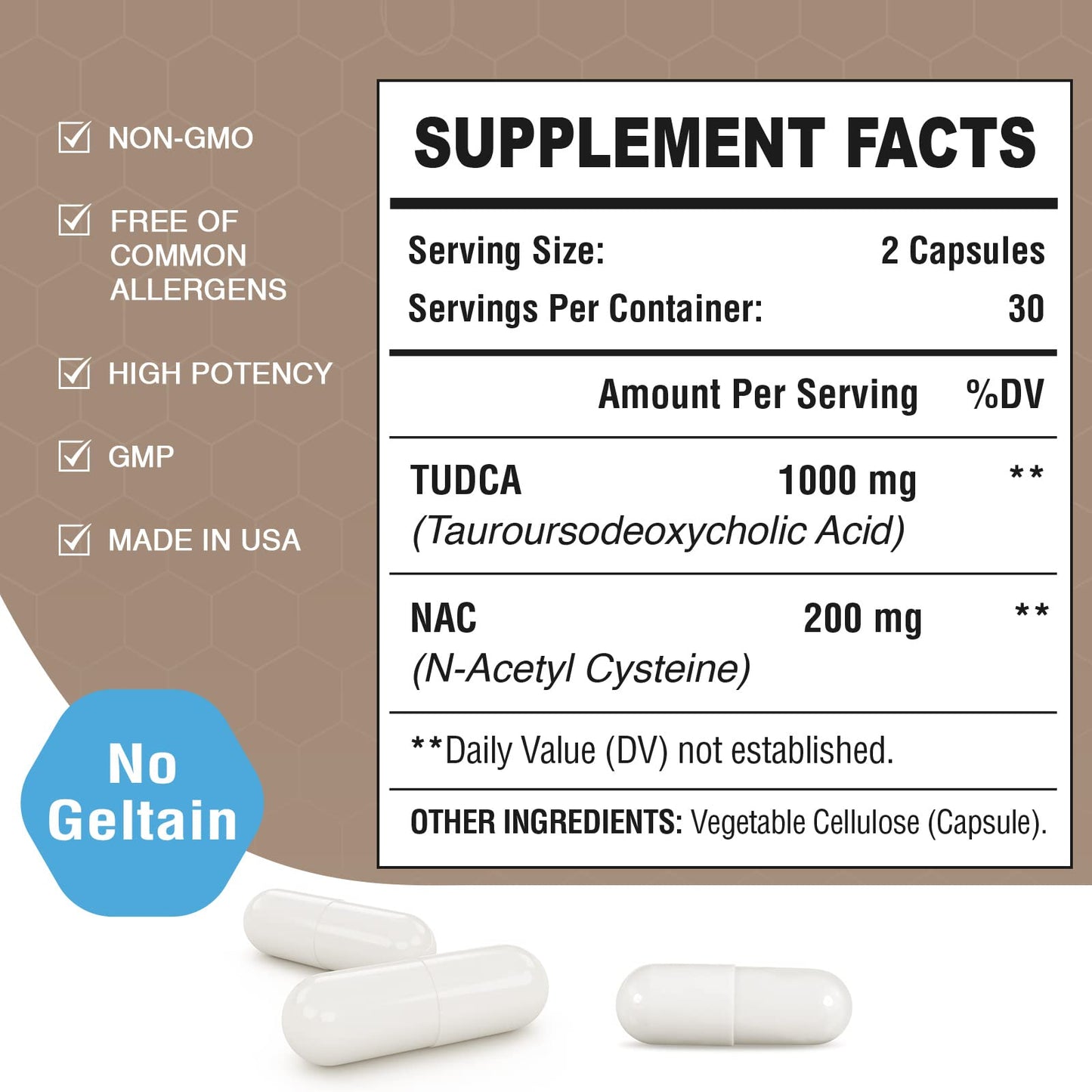 Zingicin TUDCA with NAC Supplement 1200mg 120 Capsules