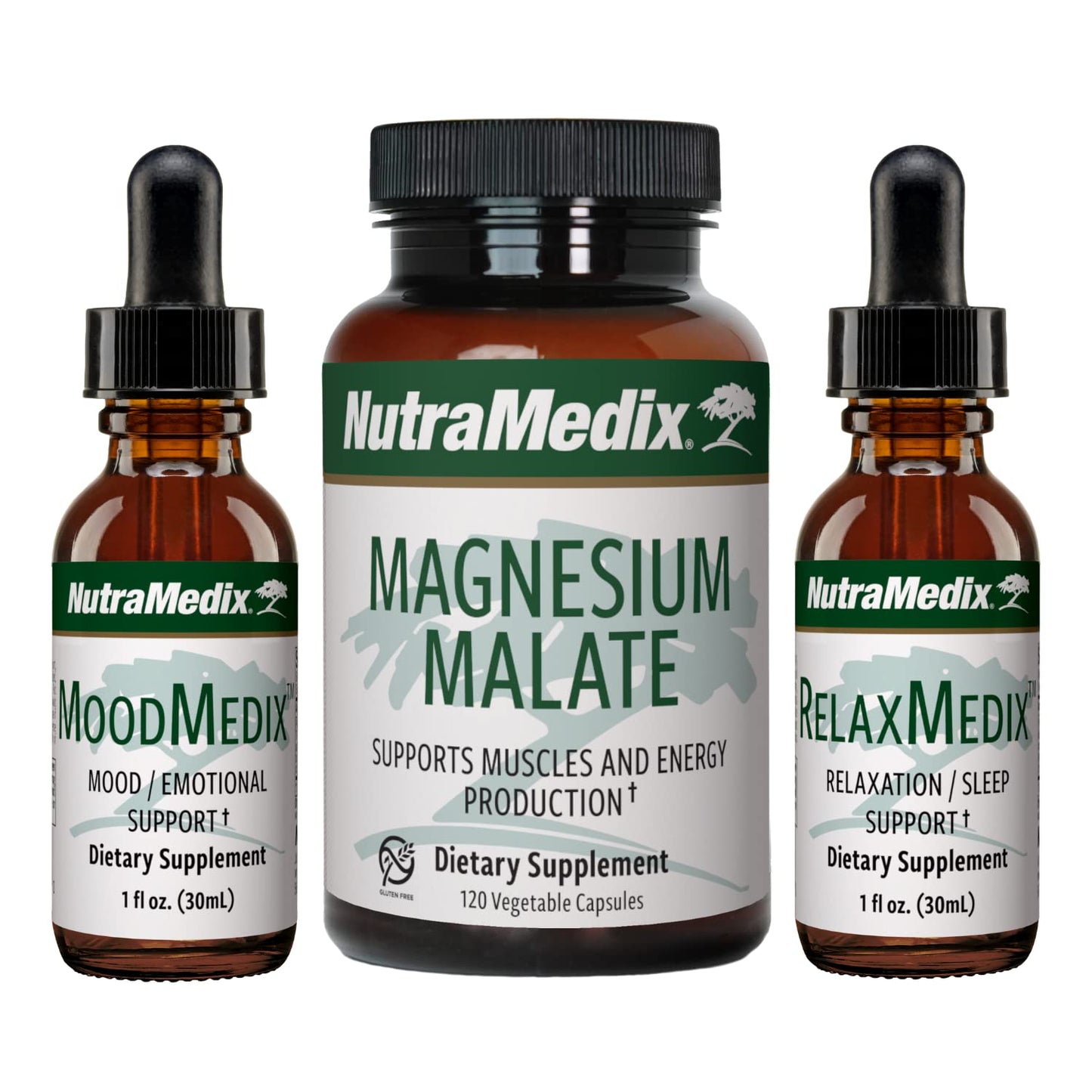 NutraMedix Stress Support Bundle Capsules & Liquid, 3-Piece Set