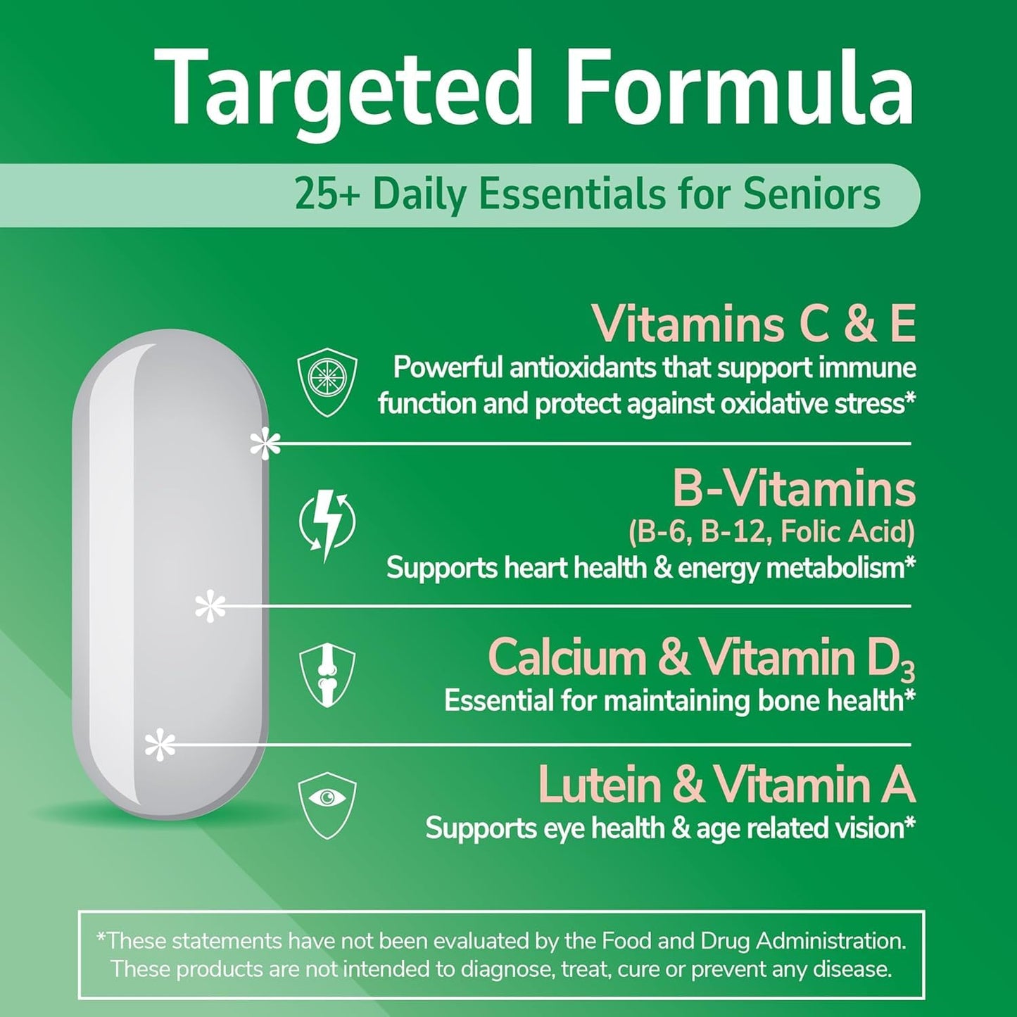 21st Century Sentry Senior 50+ Tablets, 125 Count (Pack of 3)