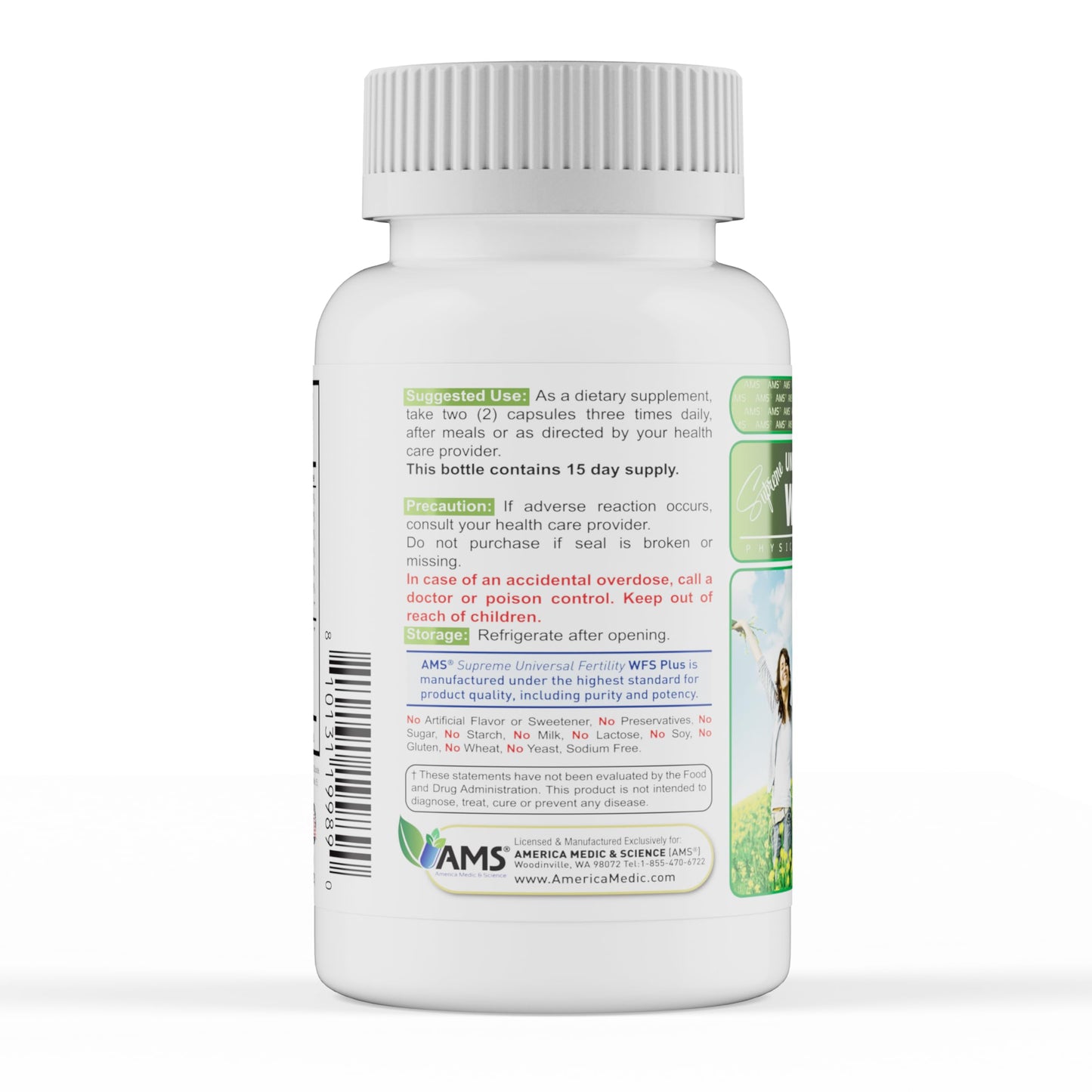 America Medic & Science WFS Plus Fertility Supplements for Women 90 Capsules