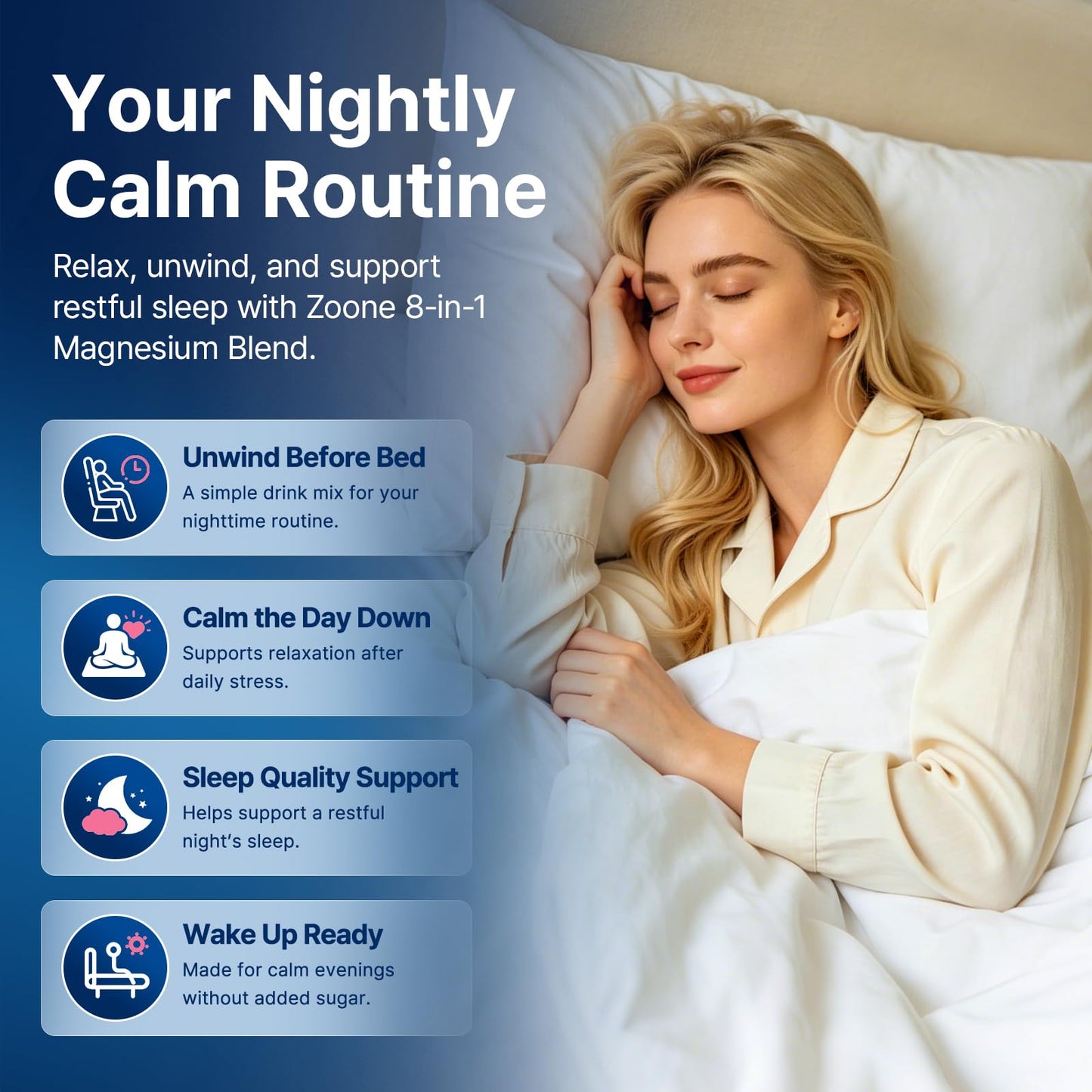 Zoone Calm Magnesium Glycinate Powder, 9.9 Ounce