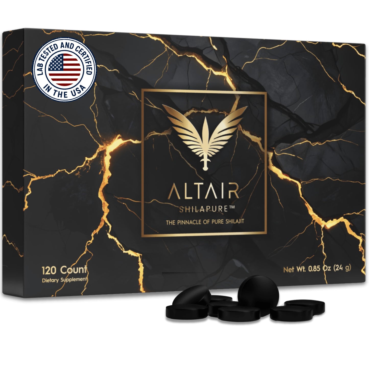 Altair Shilapure 100% Pure Shilajit Tablets, 120 Tablets
