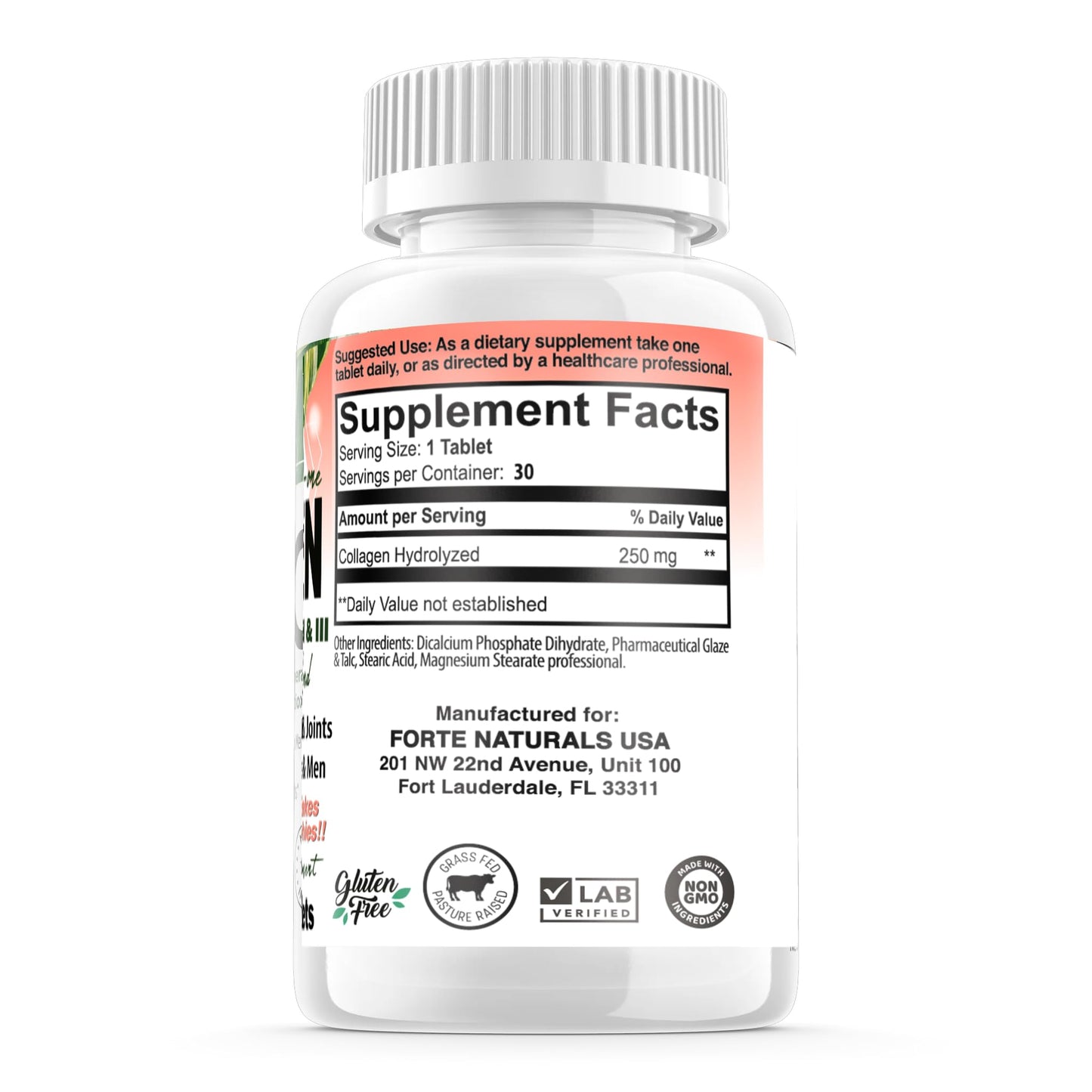 FORTE NATURALS Collagen Peptide Capsules 30 Count