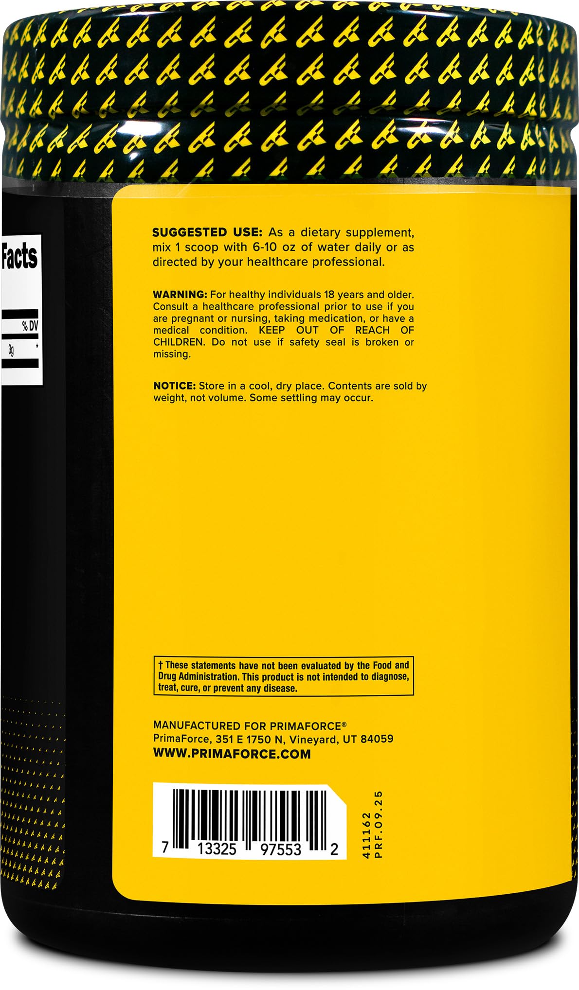 Primaforce D-Aspartic Acid Powder 10.58 Ounce