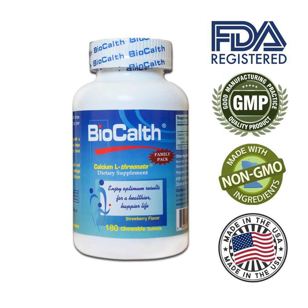 GANGAN BioCalth Chewable Calcium L-threonate Tablets 540 Count