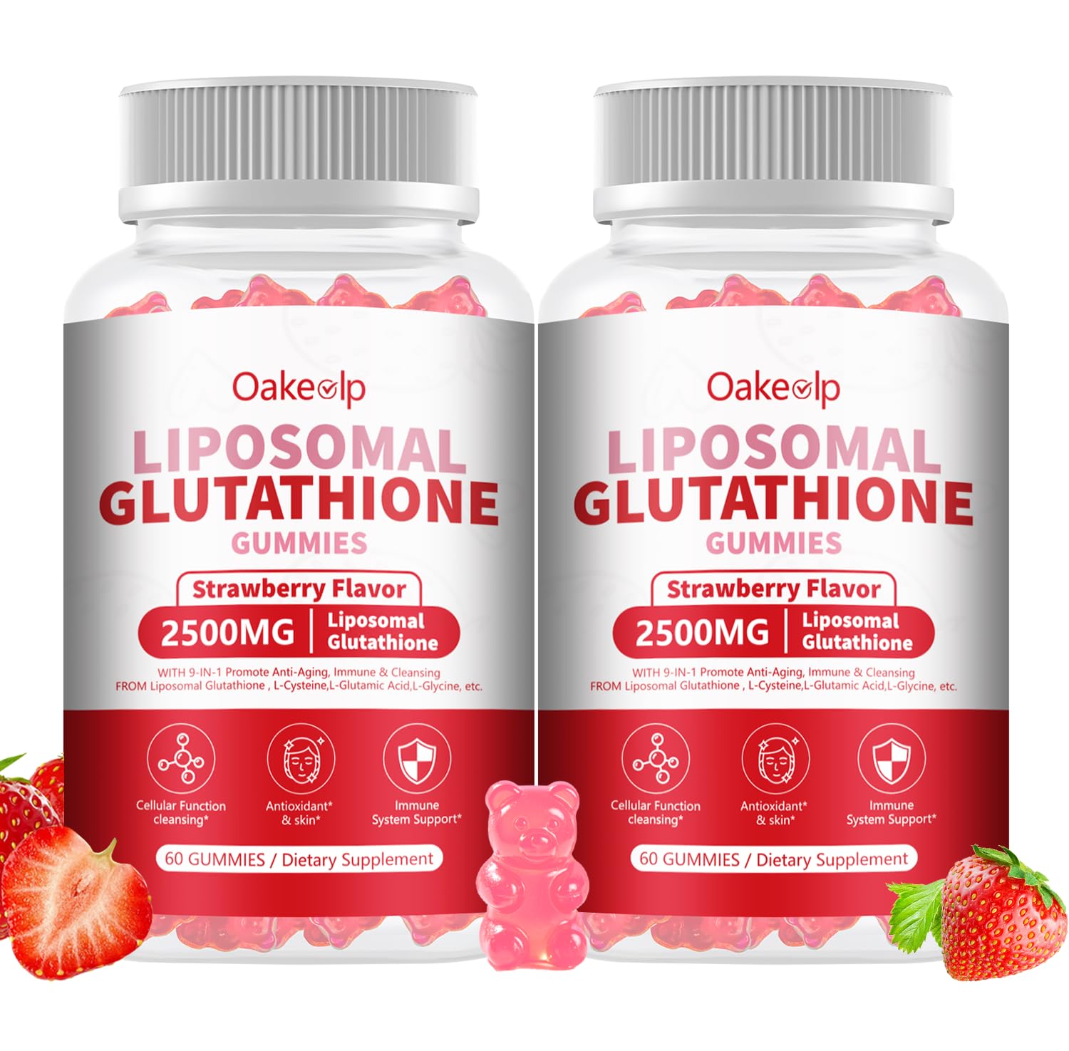 Oakevlp Liposomal Glutathione 2500mg Gummies 120