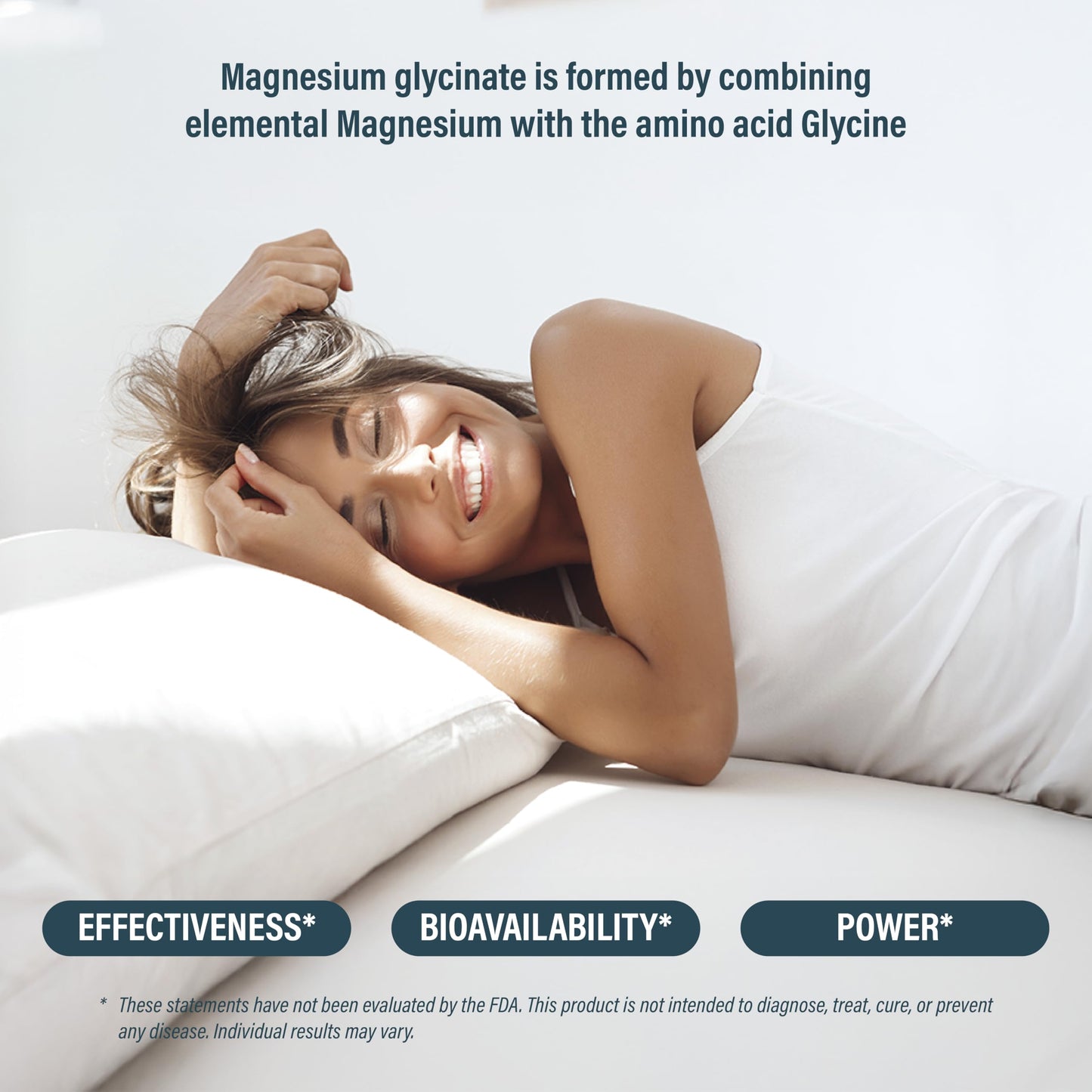 Vizana Nutrition Magnesium Bisglycinate 100% Pure Albion TRAACS Chelate 330mg Elemental Magnesium, 180 Capsules