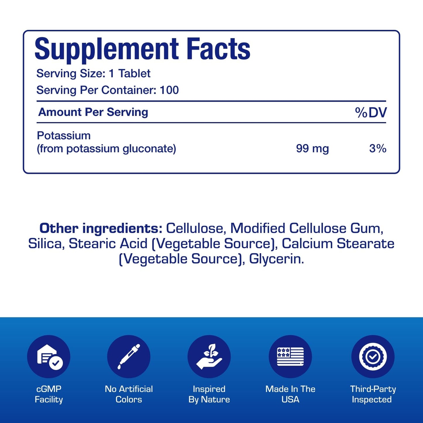 Anabolic Laboratories Chelated Potassium Gluconate Supplement 100 Tablets