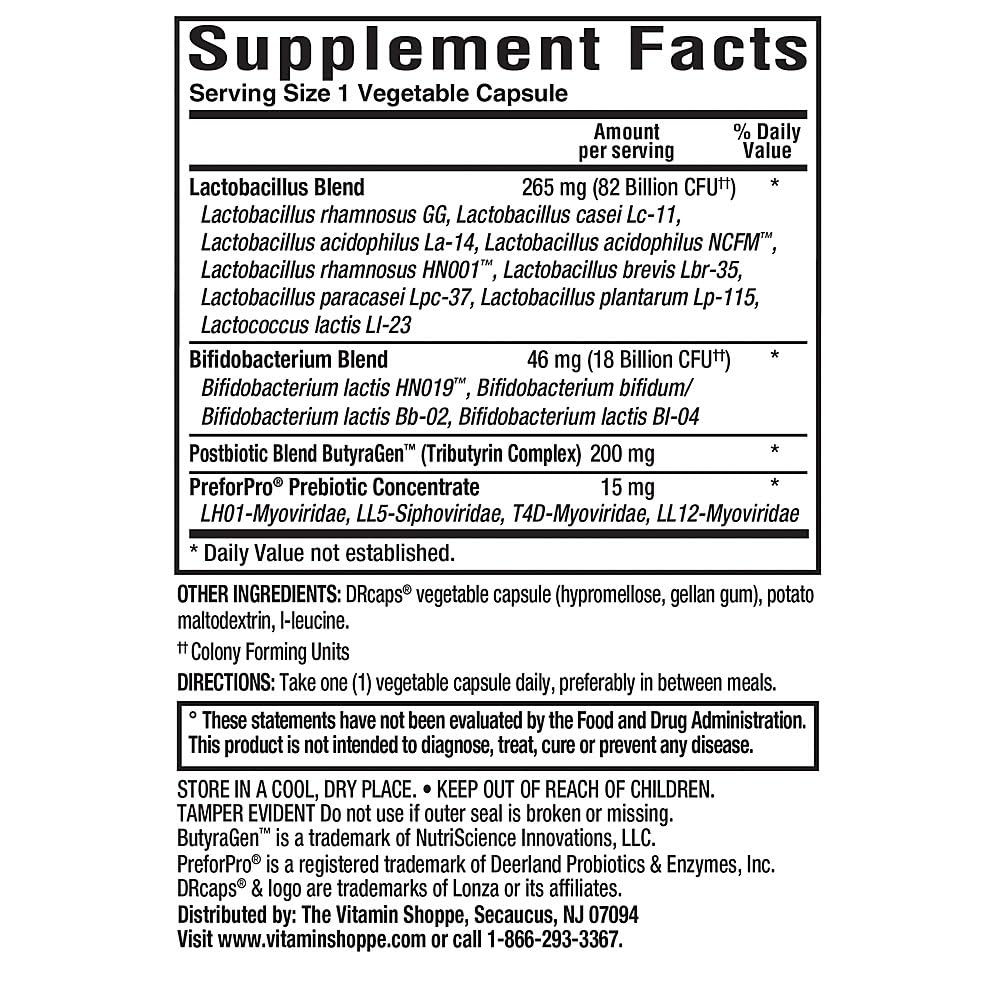 ProBioCare MenaTMs Once Daily Probiotic for Digestive Health 100 Billion CFU Probiotics 30 Capsules
