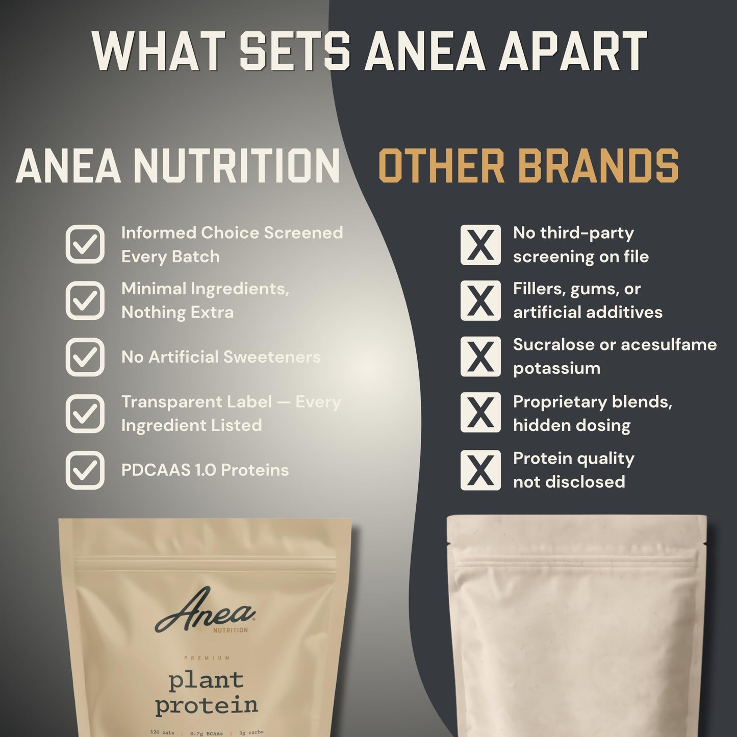 Anea Nutrition Plant Based Protein Powder Vanilla, 20 Servings