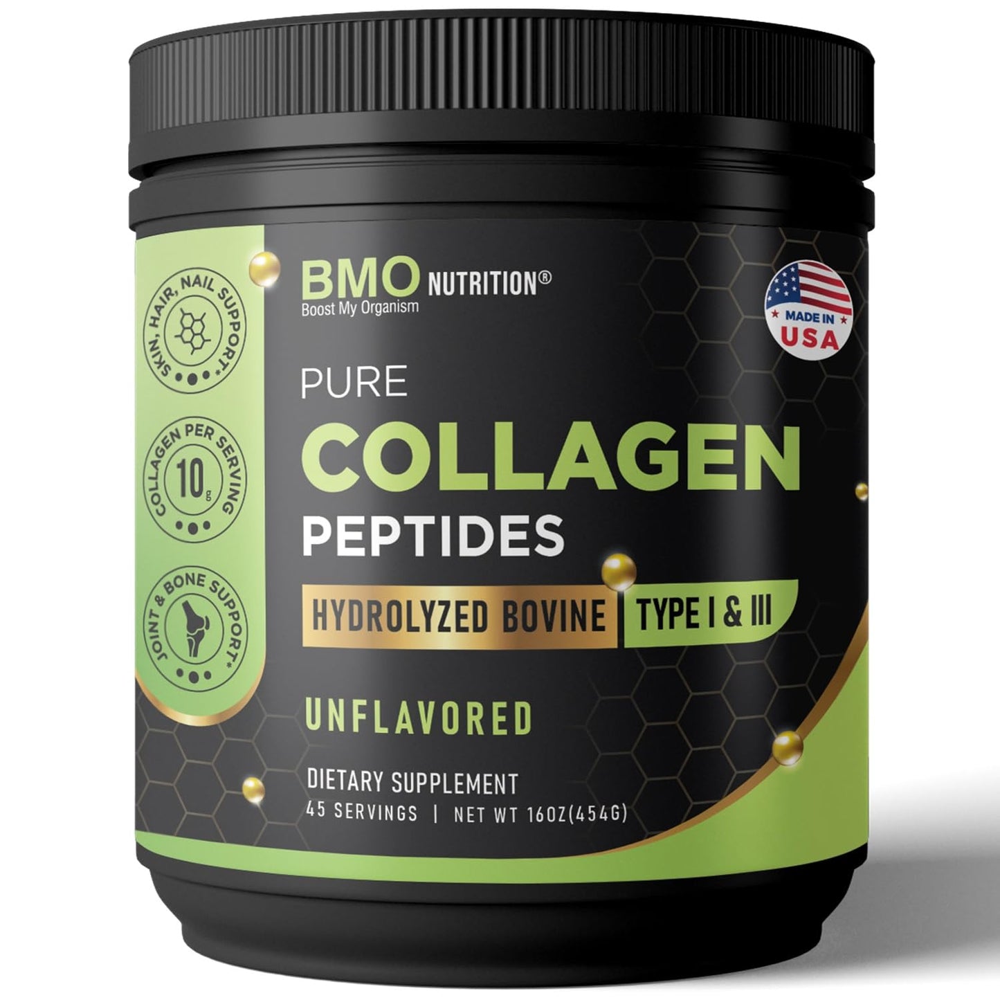 BMO Nutrition Pure Collagen Peptides Powder, 16 oz