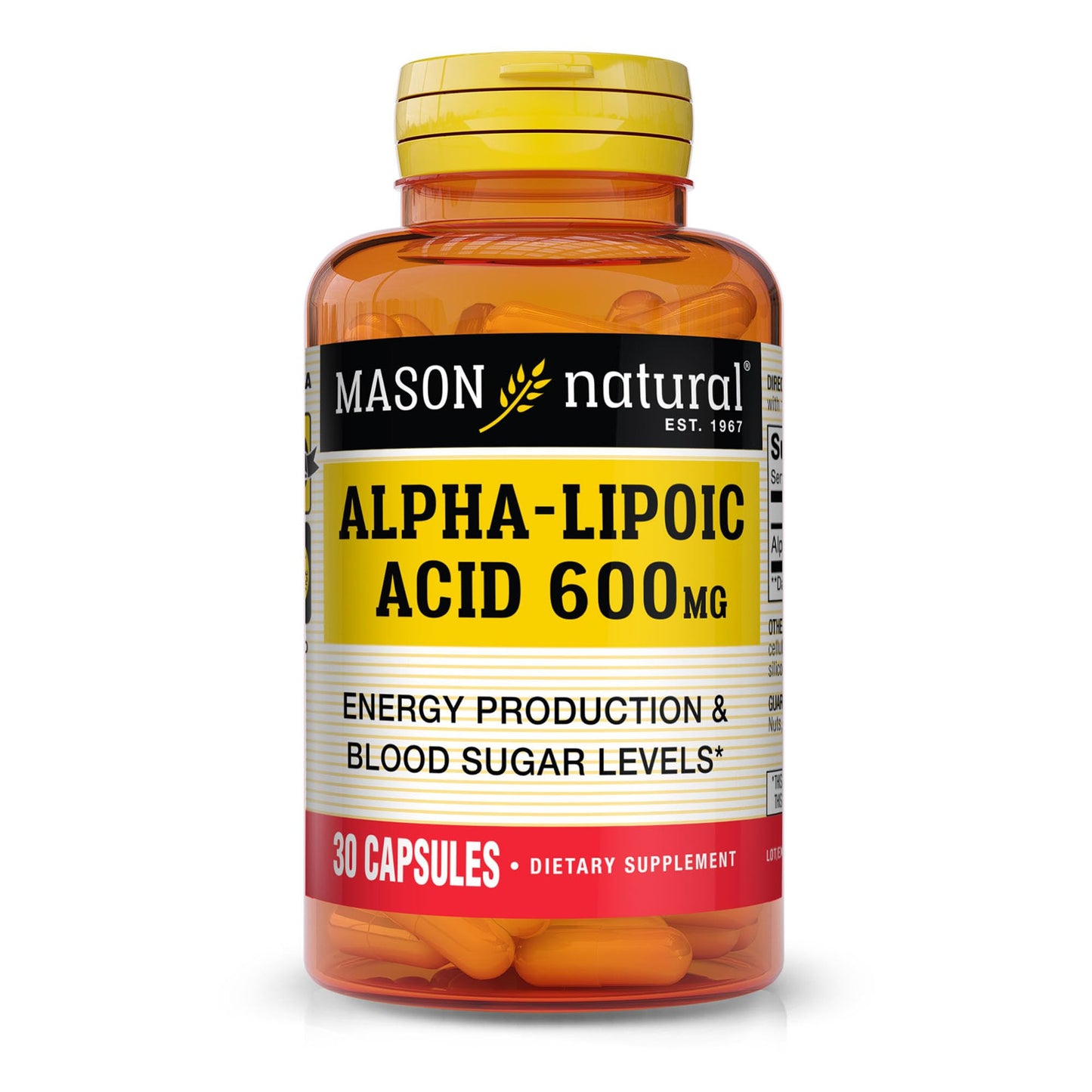 Mason Natural Alpha Lipoic Acid 600mg Capsule, 30 Count