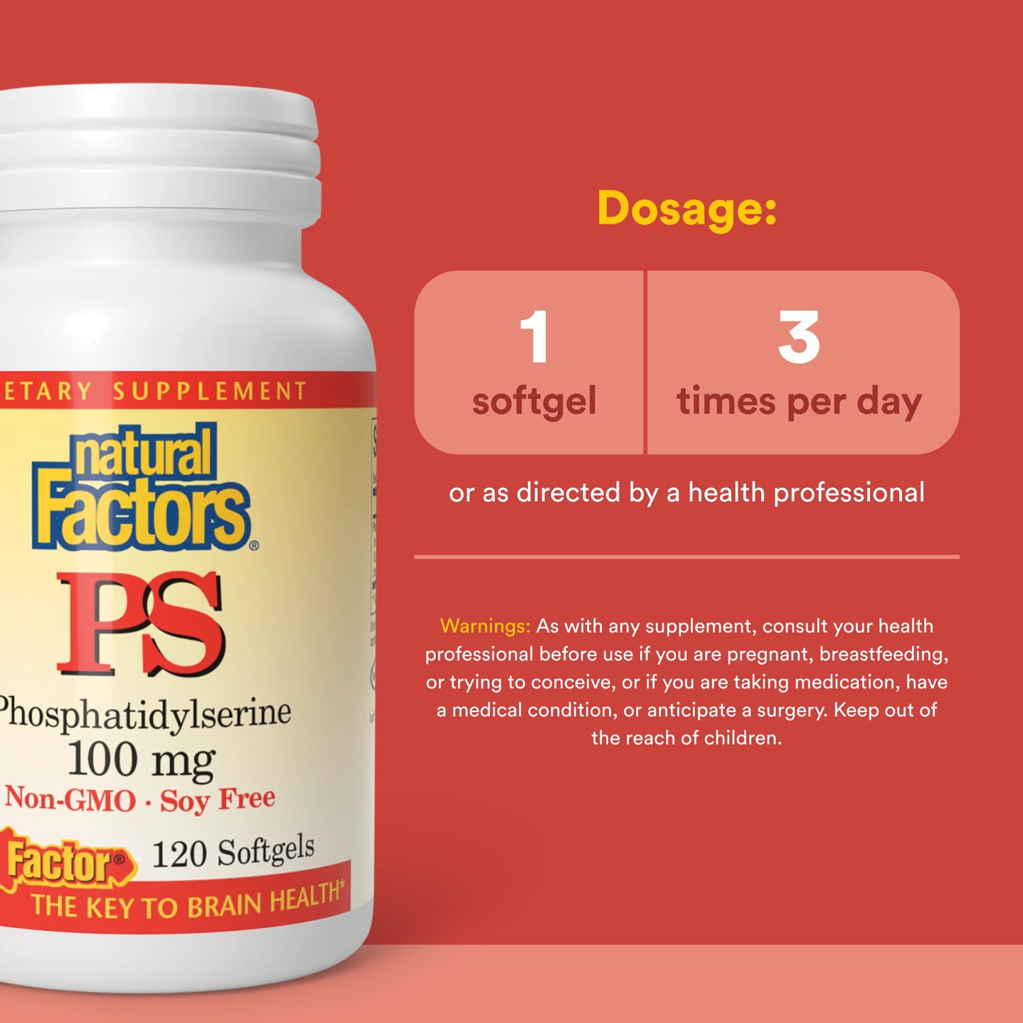 Natural Factors Phosphatidylserine Softgels 120-count