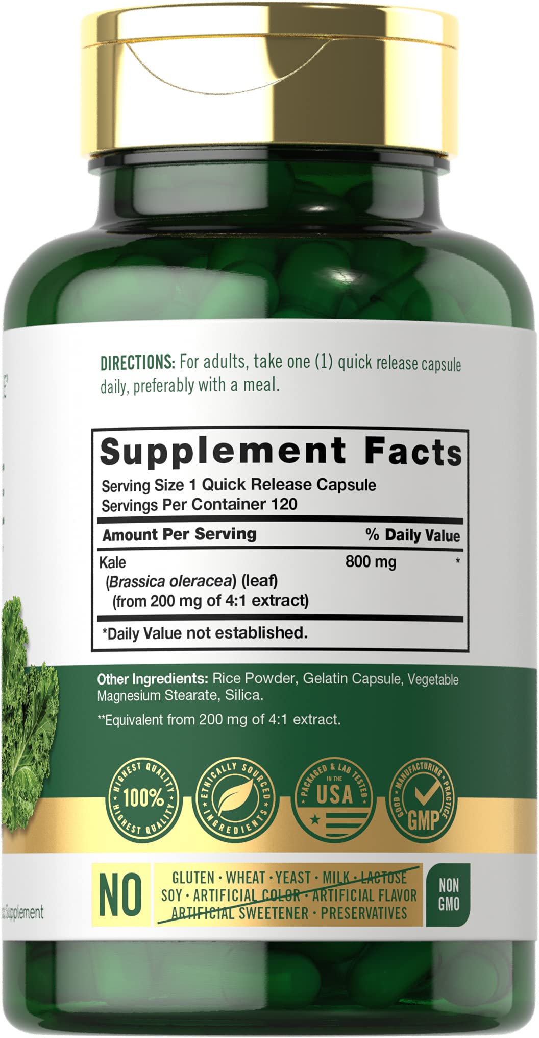Carlyle Kale Supplement Capsule 120 Count