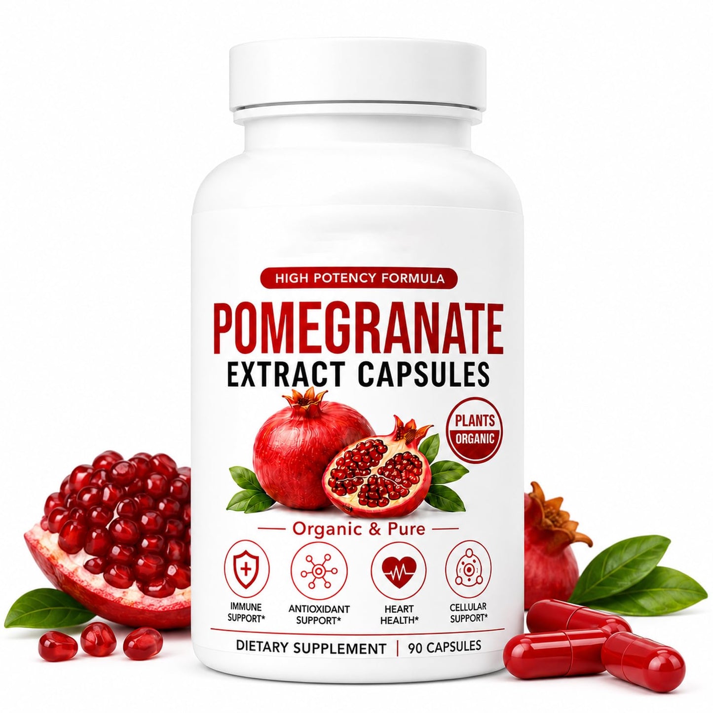 Ikokei Organic Pomegranate Extract Capsules, 180 Count