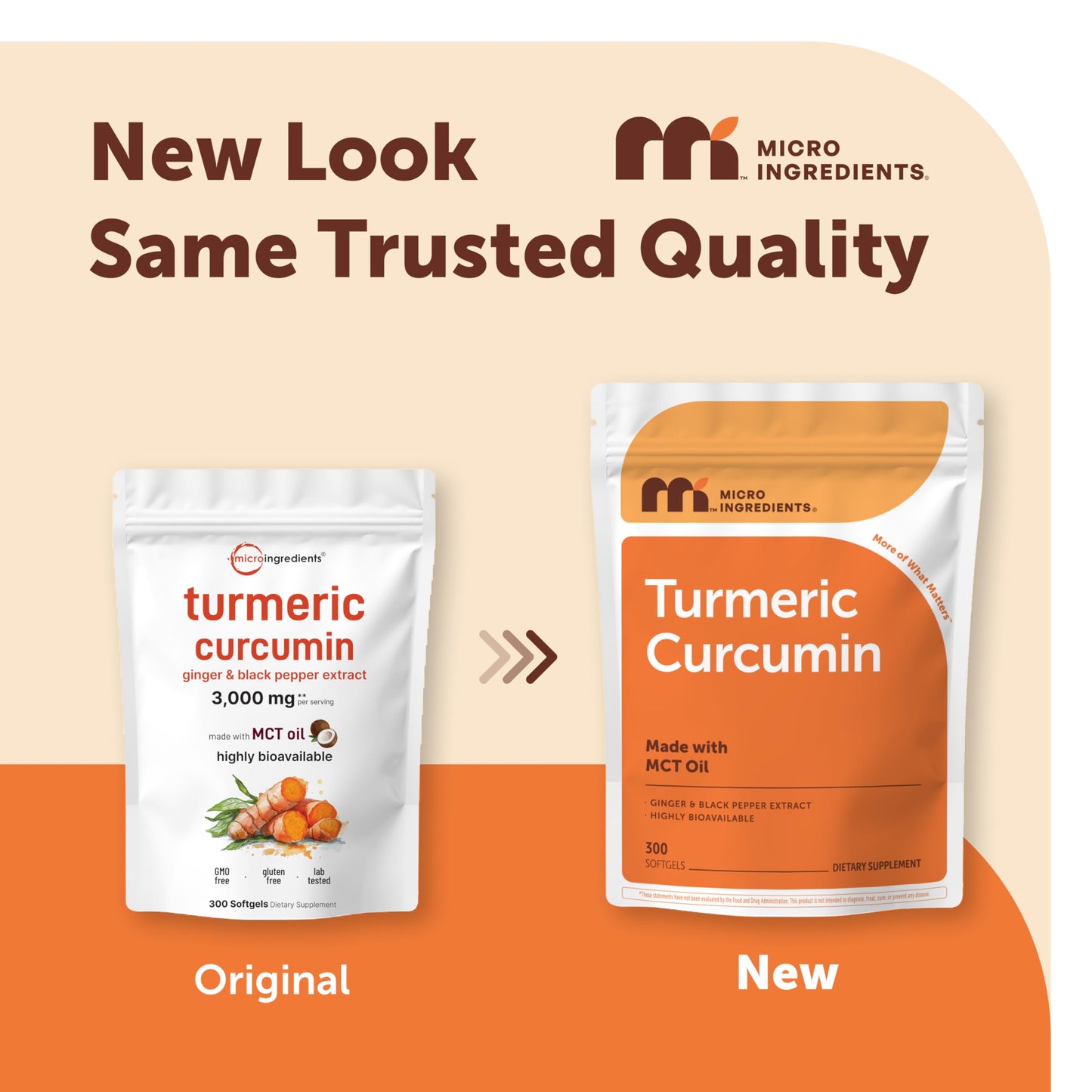 Micro Ingredients Turmeric Curcumin Supplement with Black Pepper & Ginger 300 Softgels