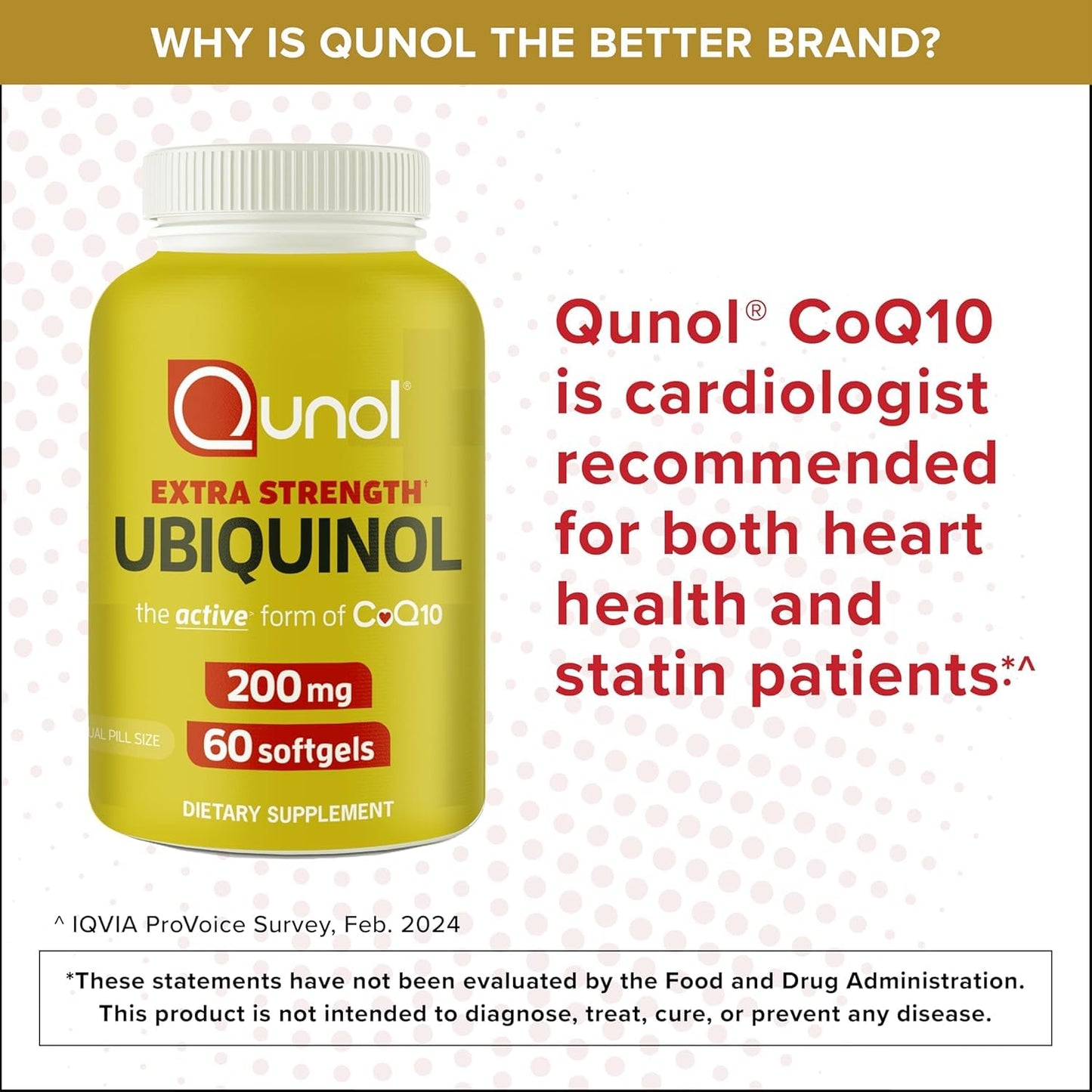Qunol 200mg Ubiquinol Softgel, 60 Count