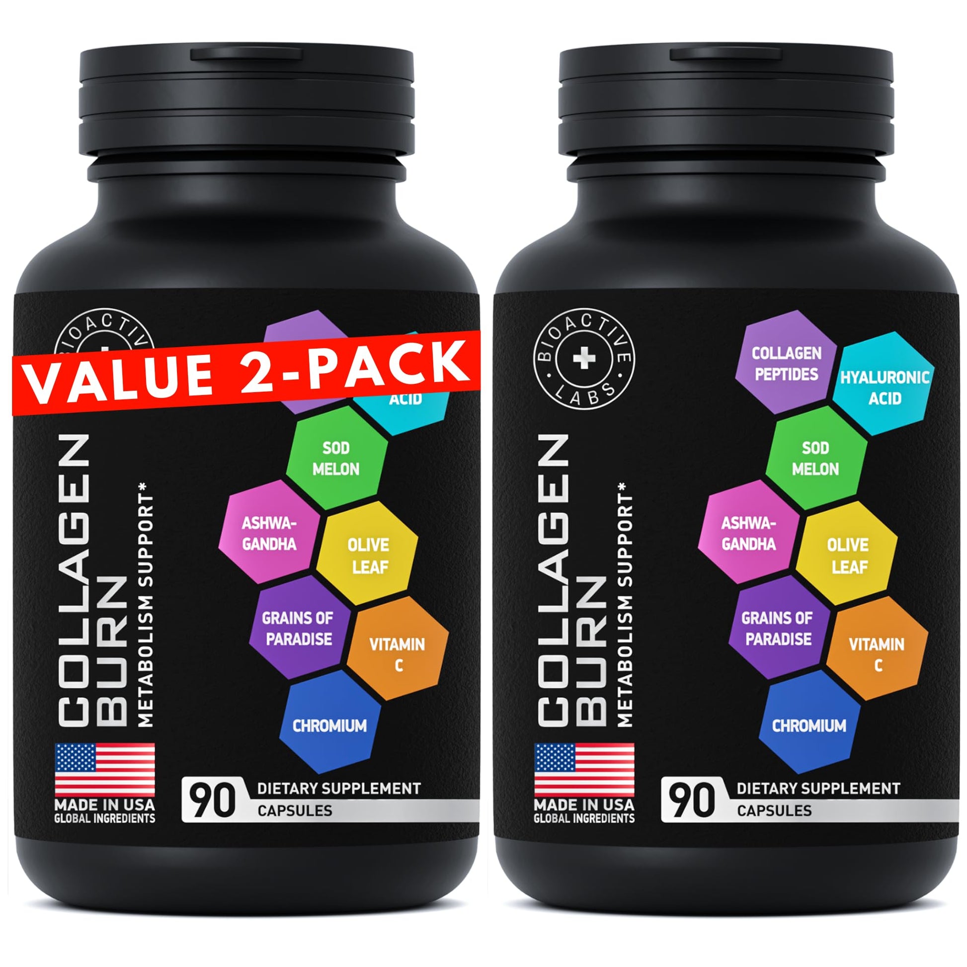 BIOACTIVE LABS Thermogenic Multi Collagen Burn 180 Capsules