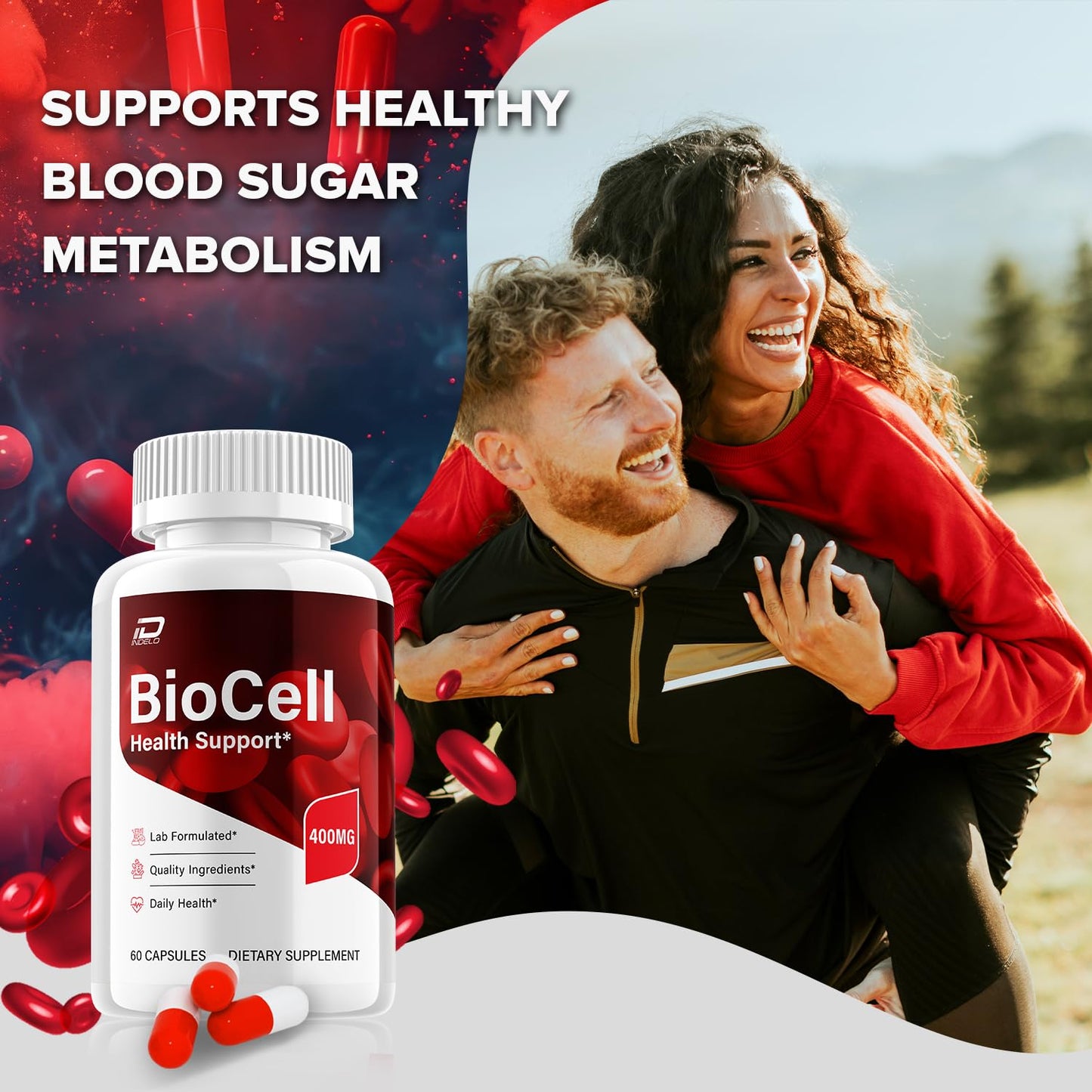 Indelo Bio Cell Capsules – BioCell Natural Blend Daily Health Supplement, 60 Capsules