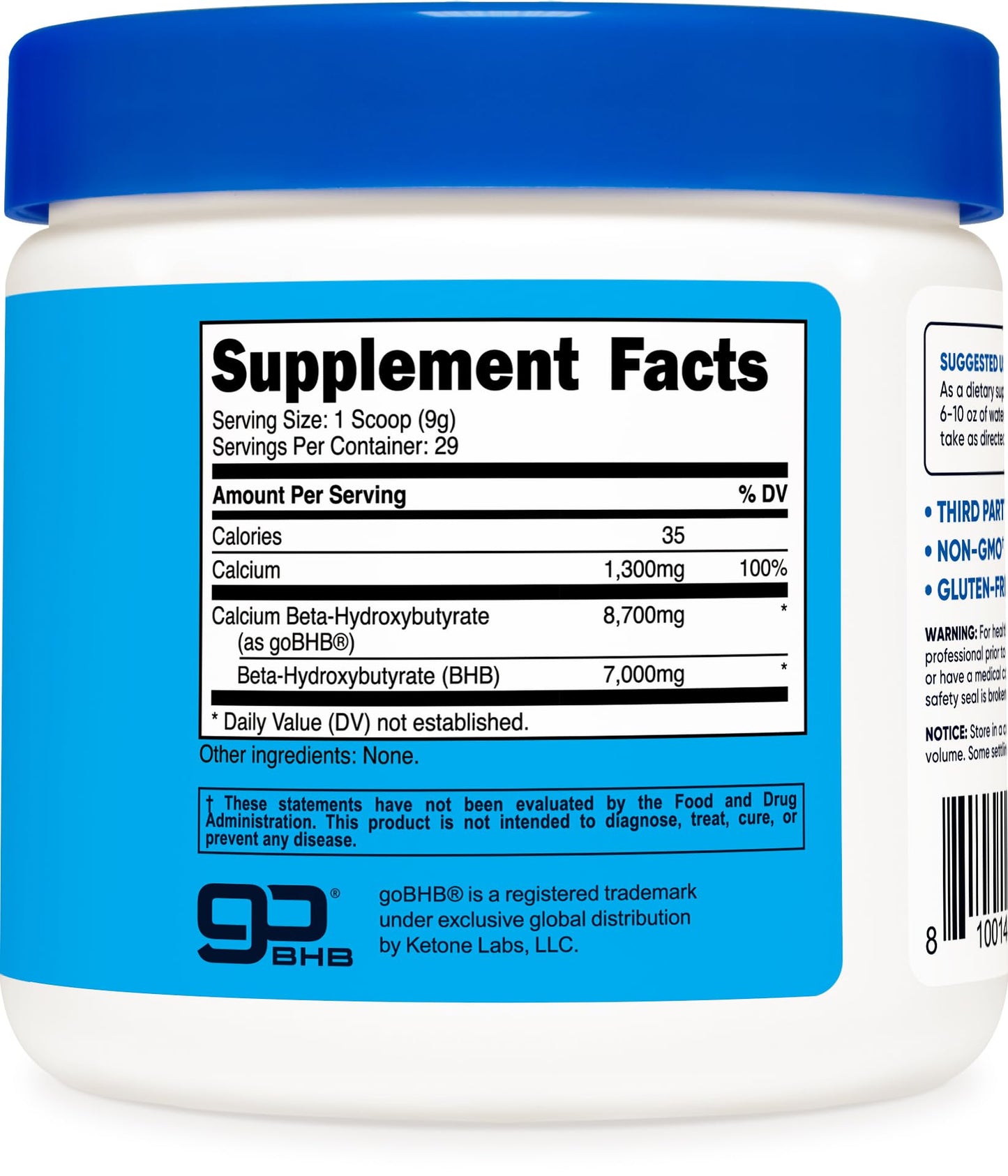 Nutricost Calcium BHB Powder 11 Ounce