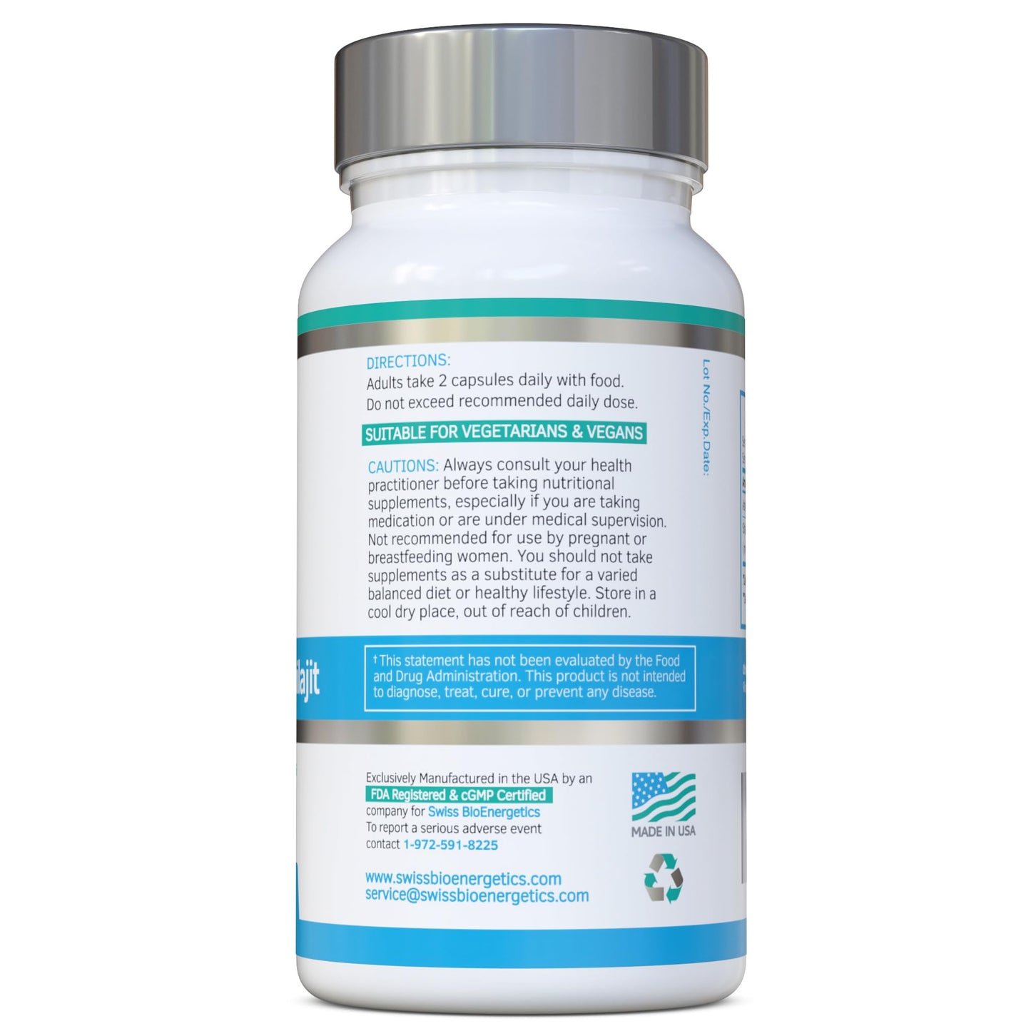 Swiss Bioenergetics Ashwagandha & Shilajit KSM-66 1000mg & Purified Shilajit Extract 200mg (50% Fulvic Acid), 90 Capsules