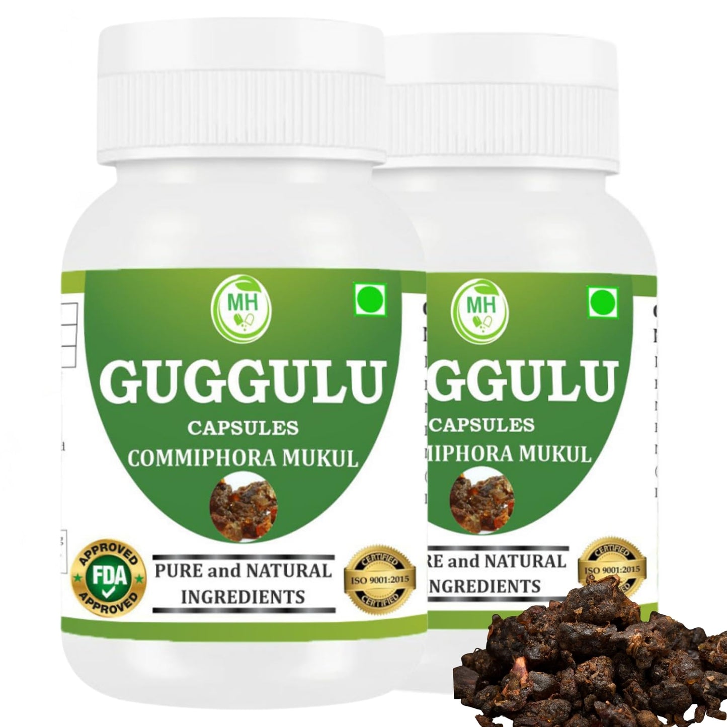Morsan Healthcare Guggulu (Commiphora Mukul) Vegetarian Capsules, 120 Count