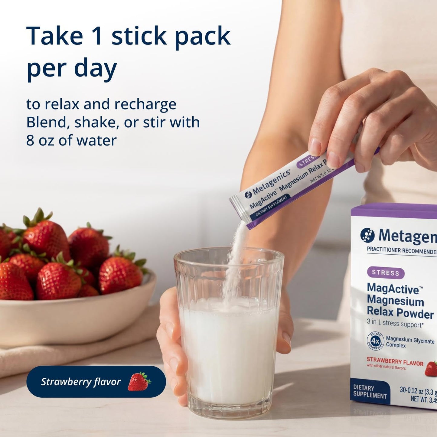 Metagenics MagActive Magnesium Relax Powder, 30 Packets