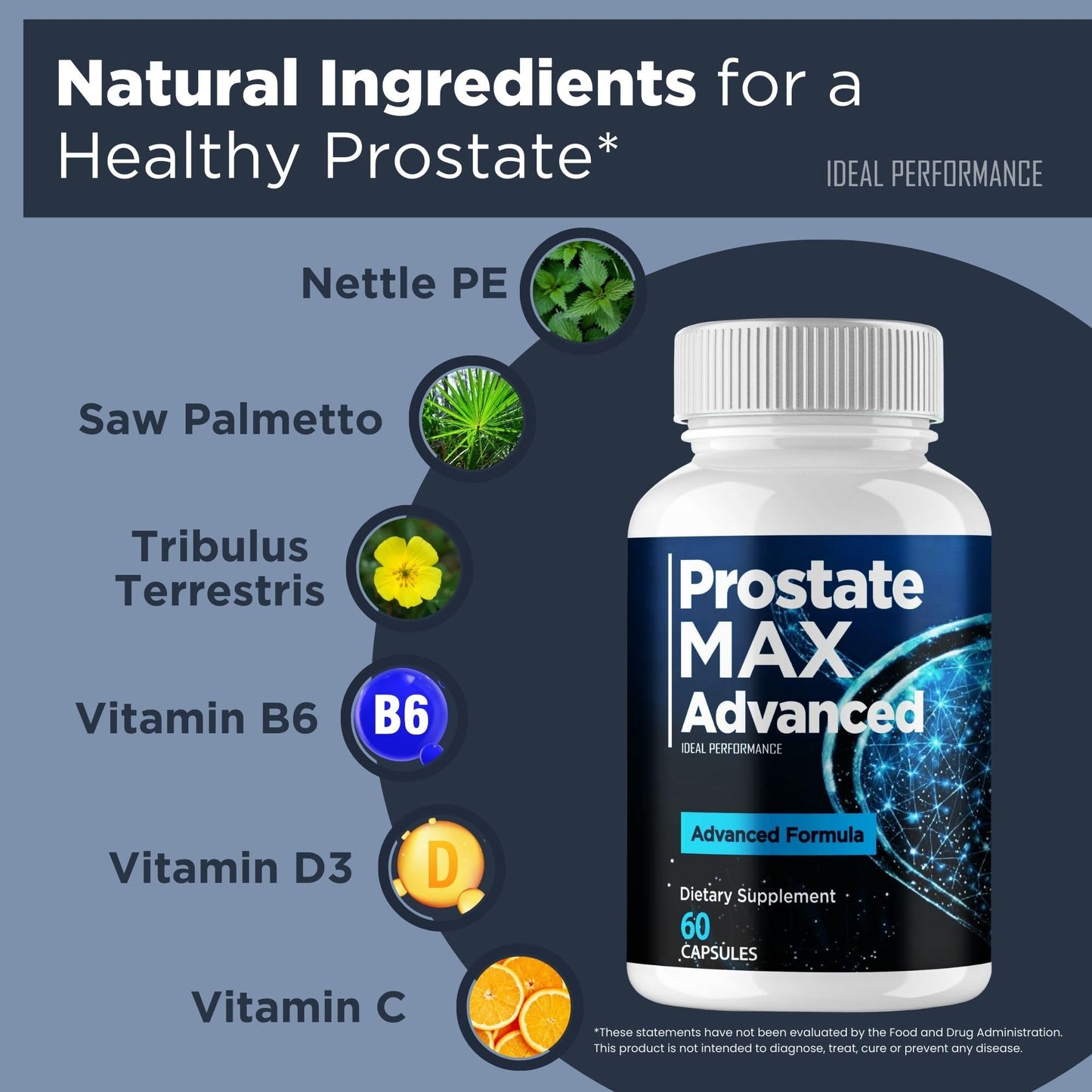 IDEAL PERFORMANCE Prostate Max Advanced Capsules for Men Gummy 180