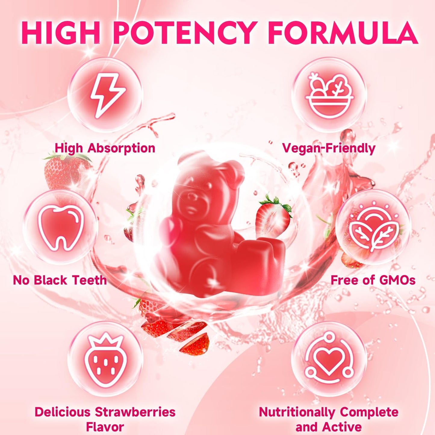 BVIVLOO Vegan Iron Gummies 2-Pack