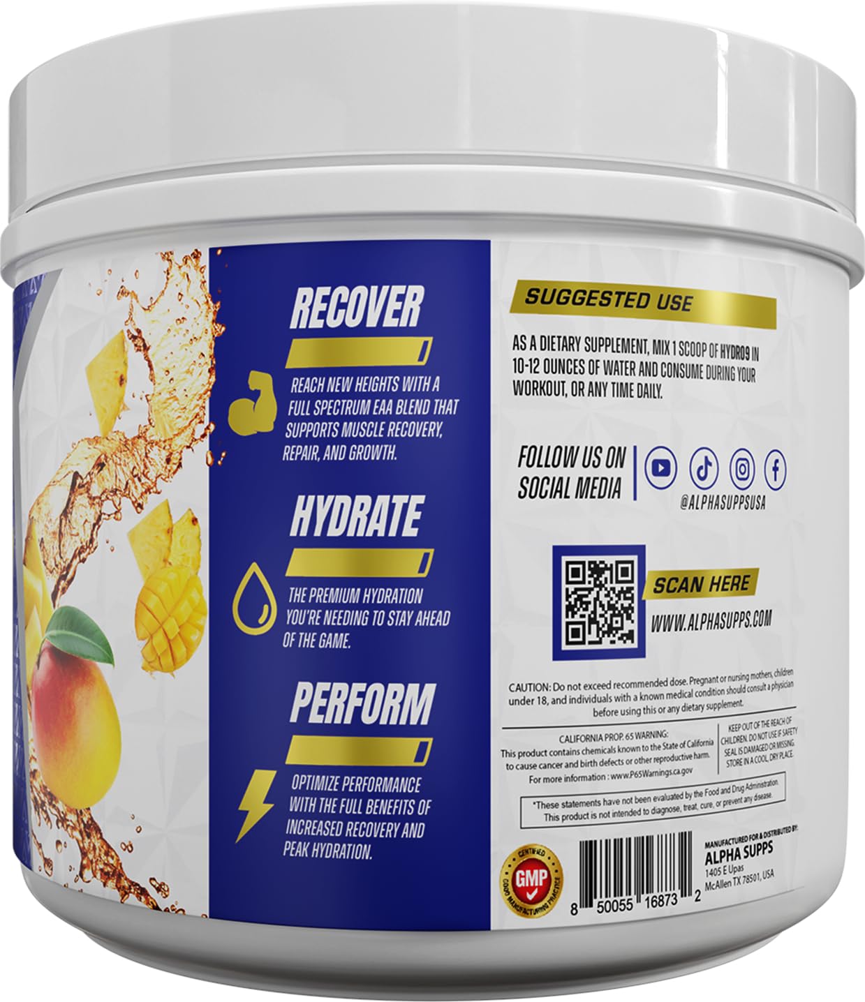 Alpha Supps Hydro 9 Aminos Powder 19 Servings