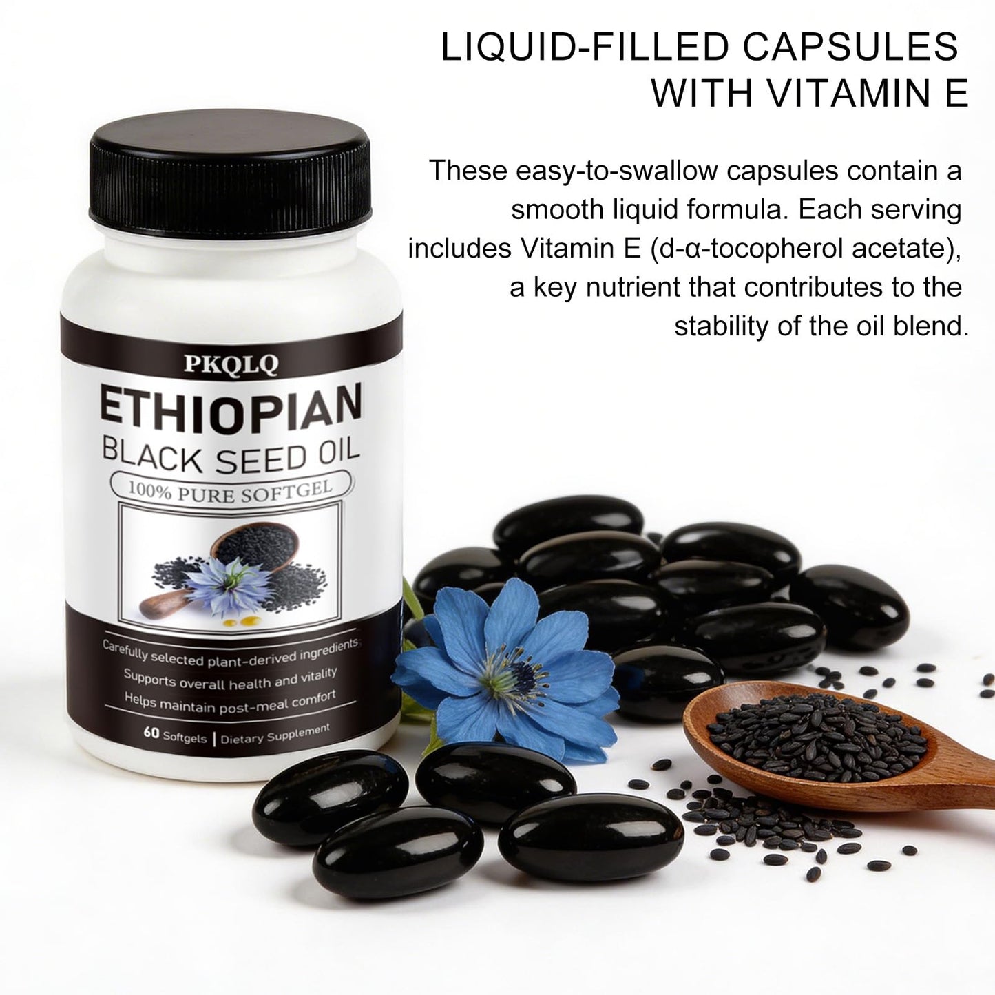 WOJJ Black Seed Oil Softgels 60 Count