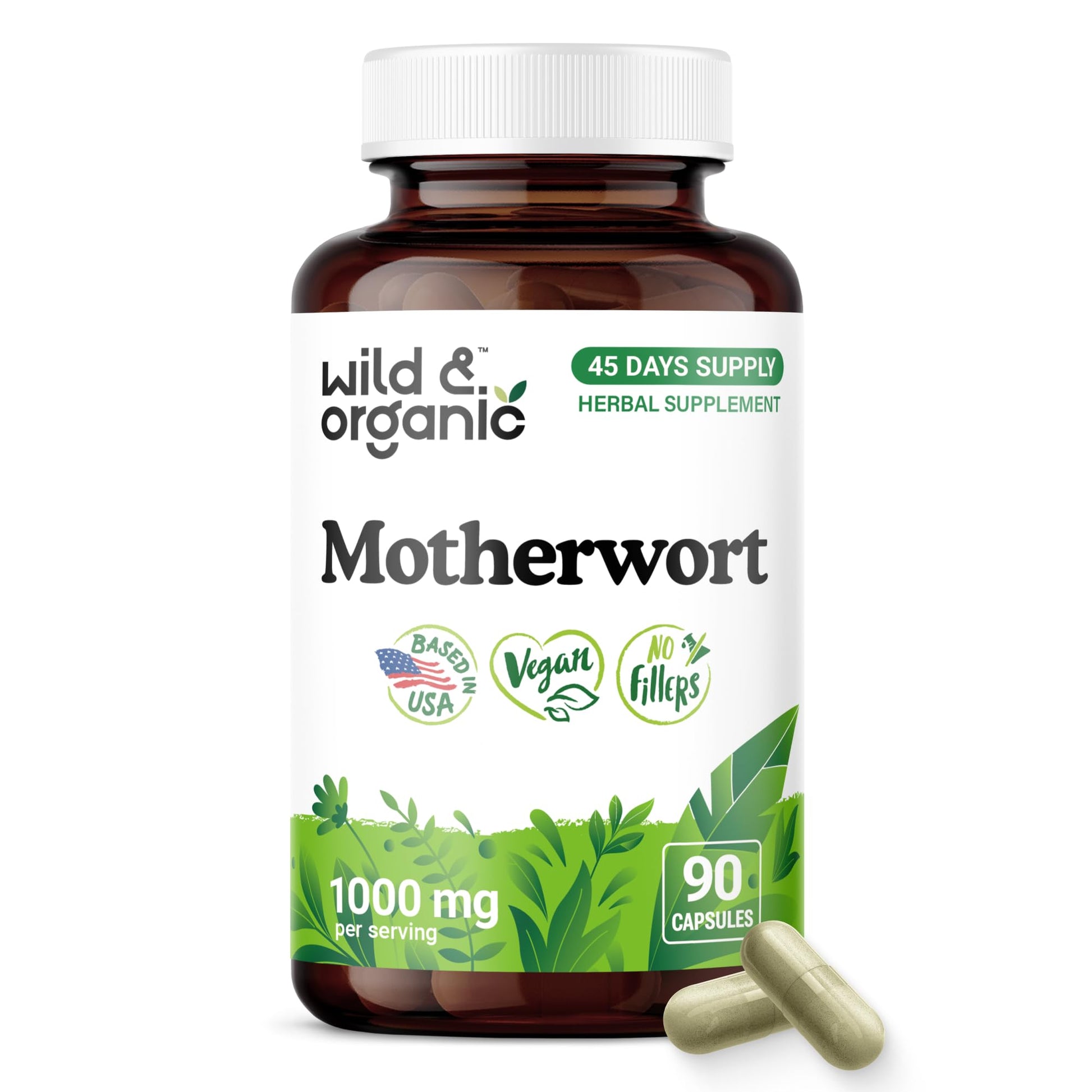 Wild & Organic Motherwort Capsules 90 Capsules