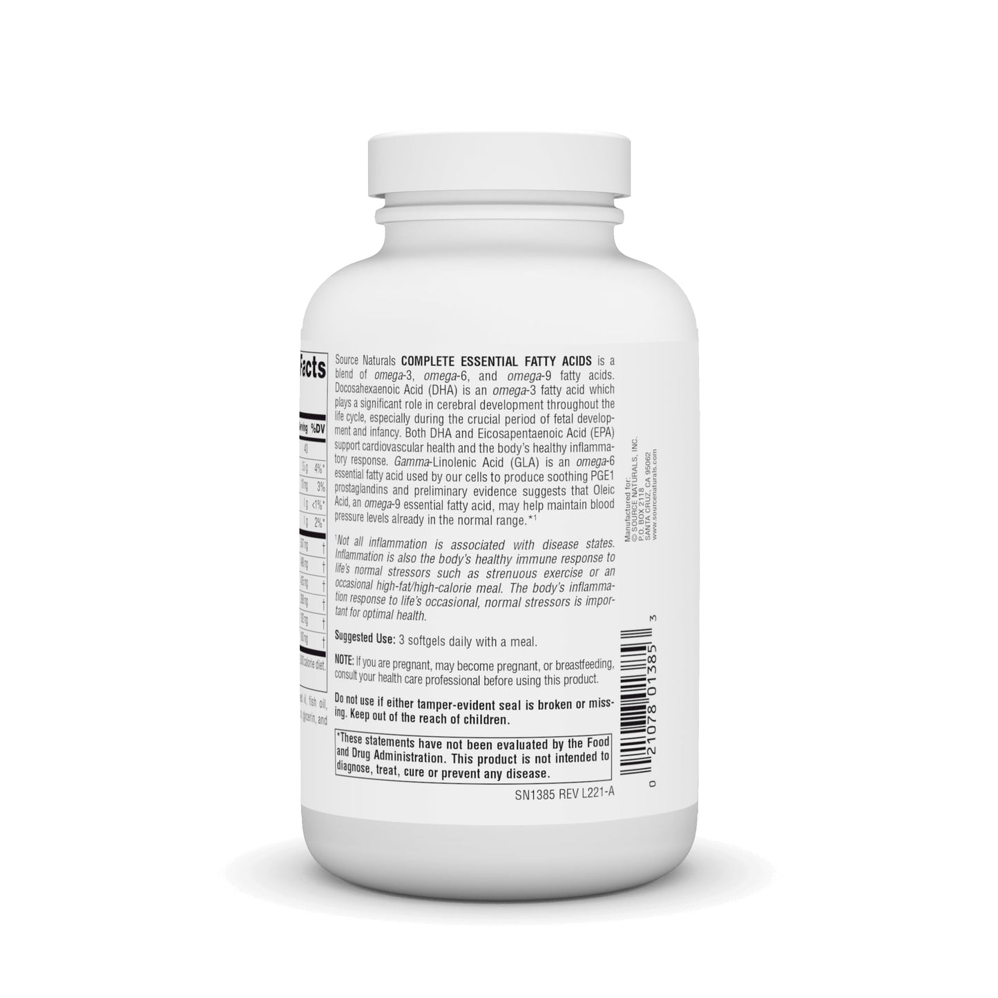 Source Naturals Complete Essential Fatty Acids, Omega 3,6,9 EFA Complex Softgels 120