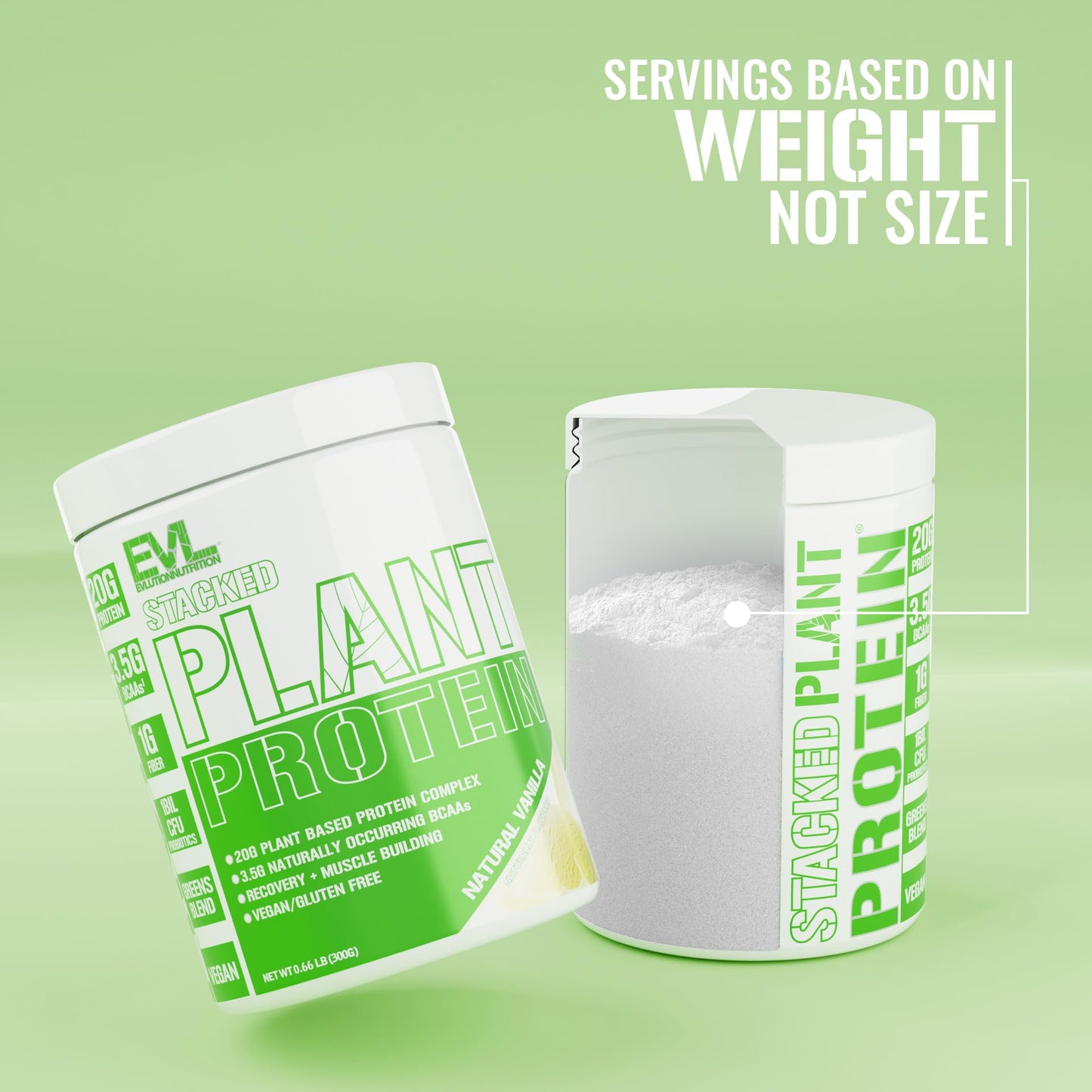 Evlution Stacked Plant Protein Powder 0.66 Pound (Pack of 1)