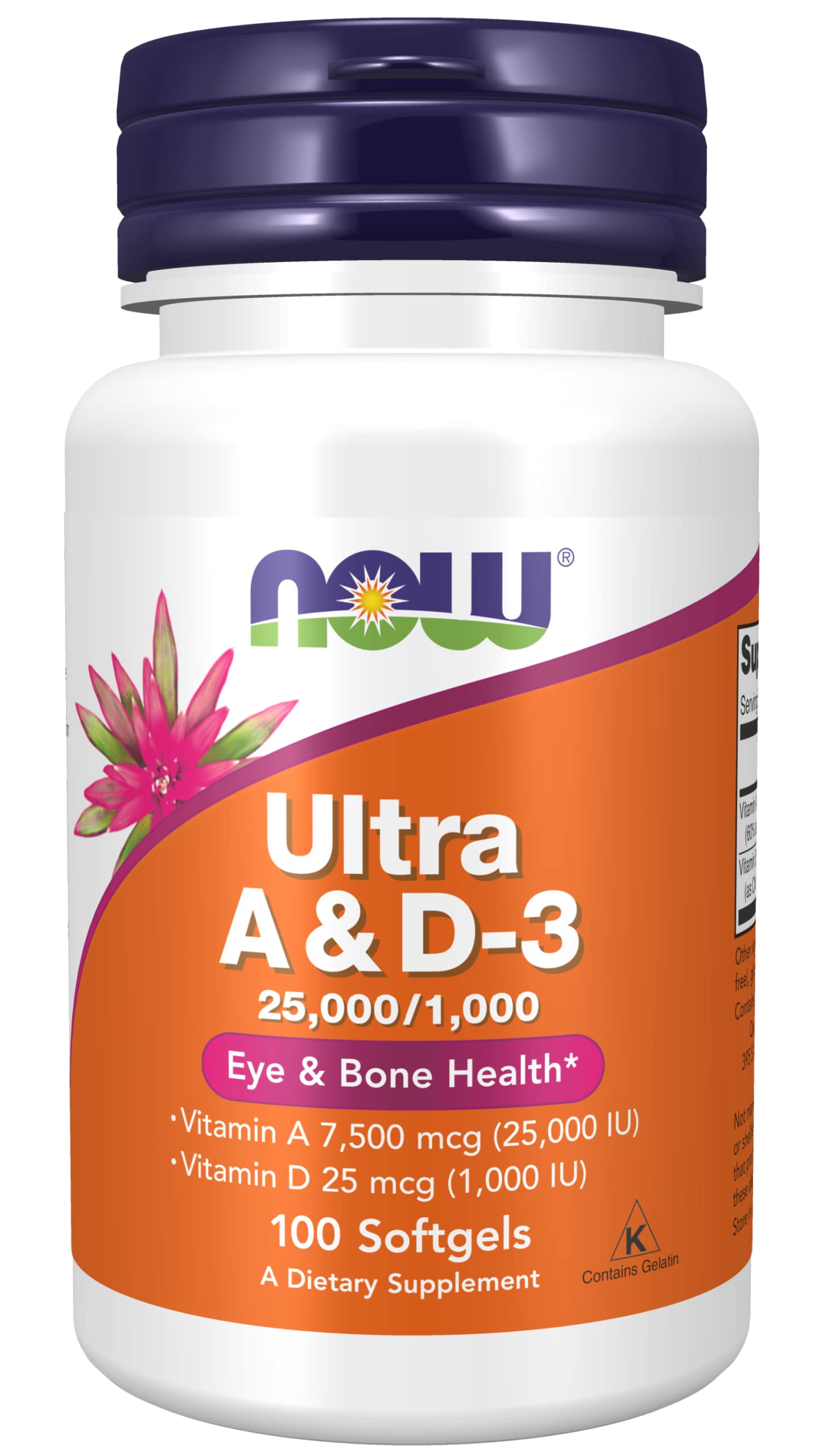 NOW Foods Ultra A & D3 Softgels, 200 Count
