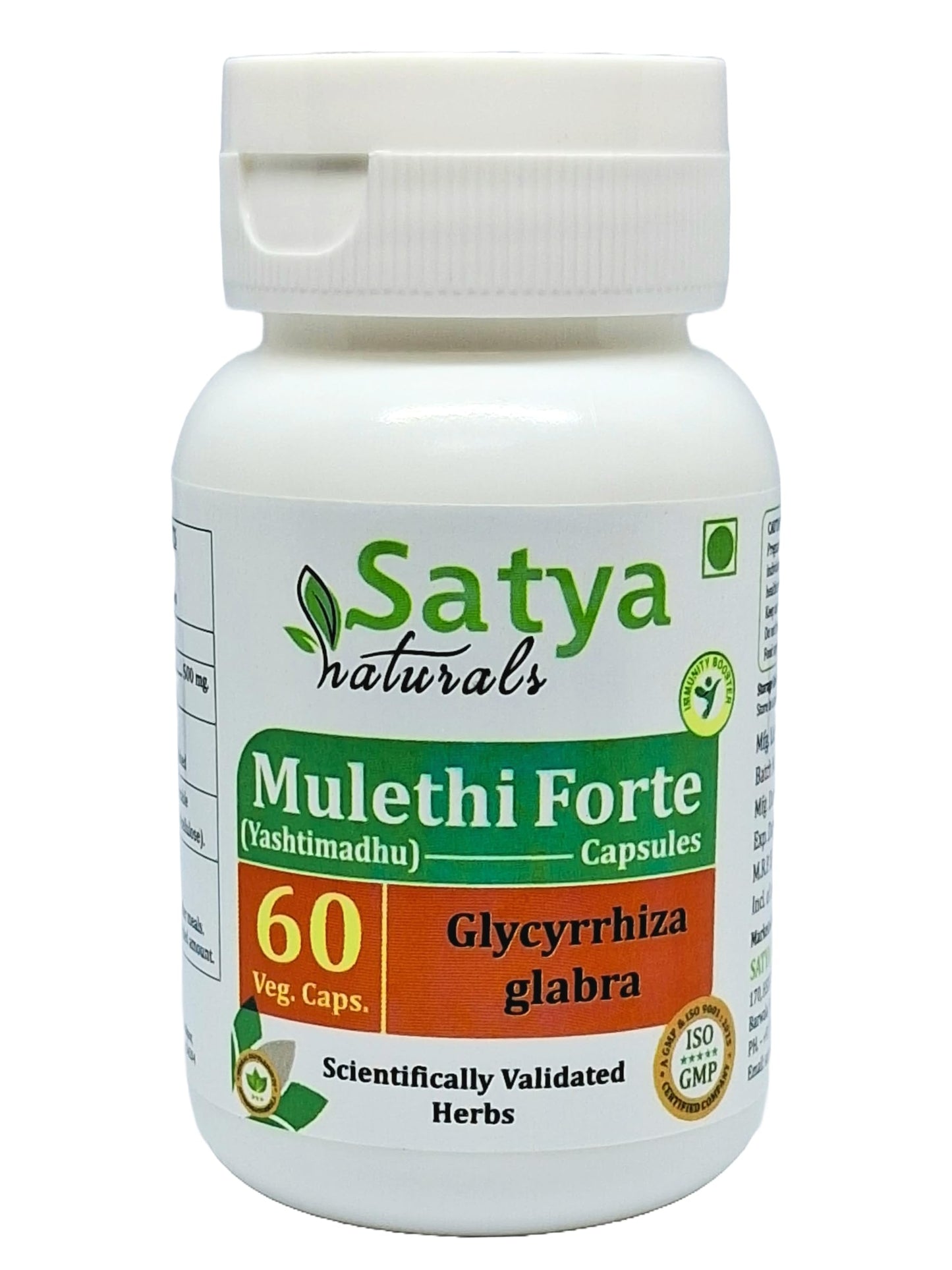 Satya Naturals Mulethi Forte Capsules 500 mg, 60 Count