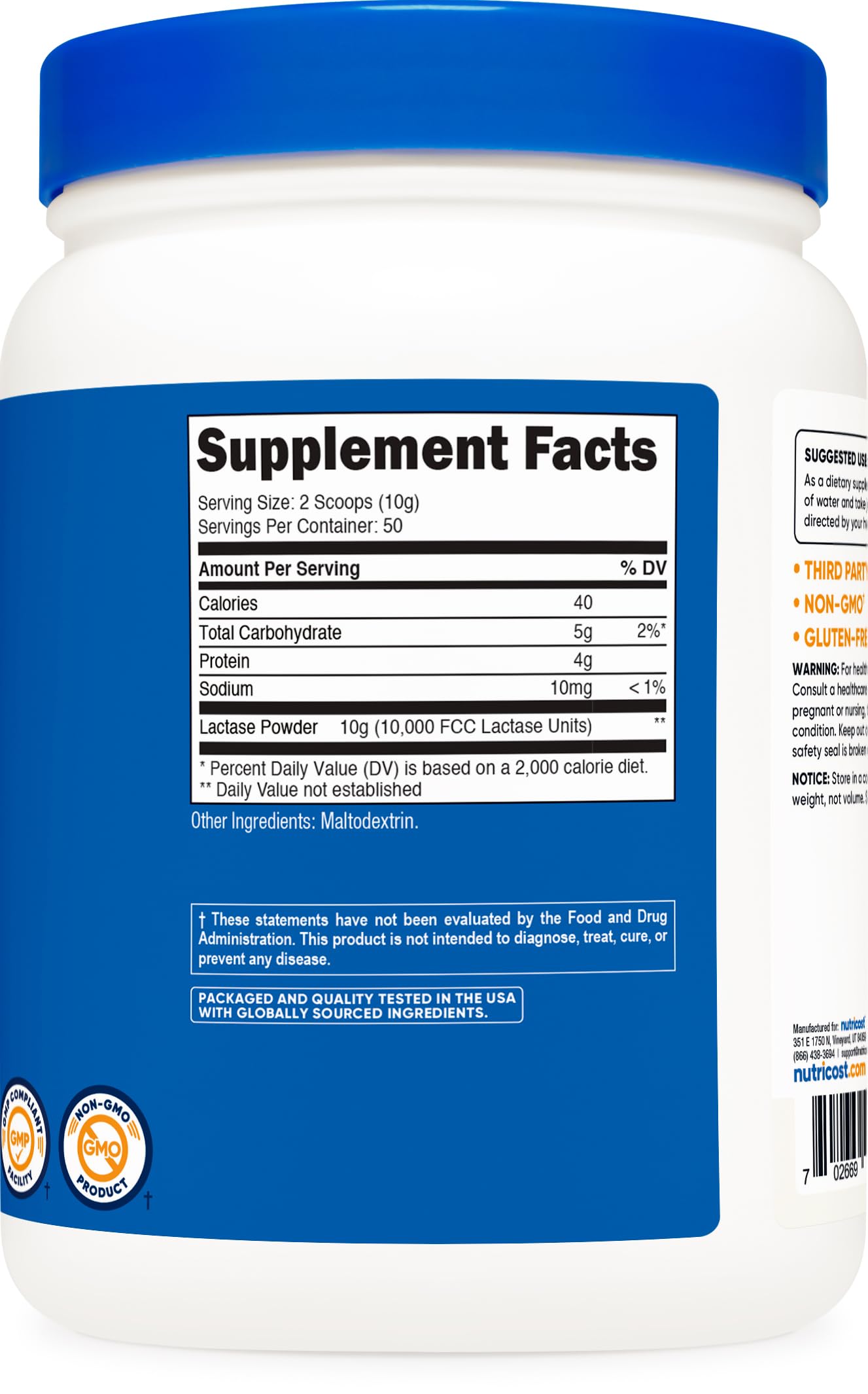 Nutricost Lactase Powder 1.12 lb